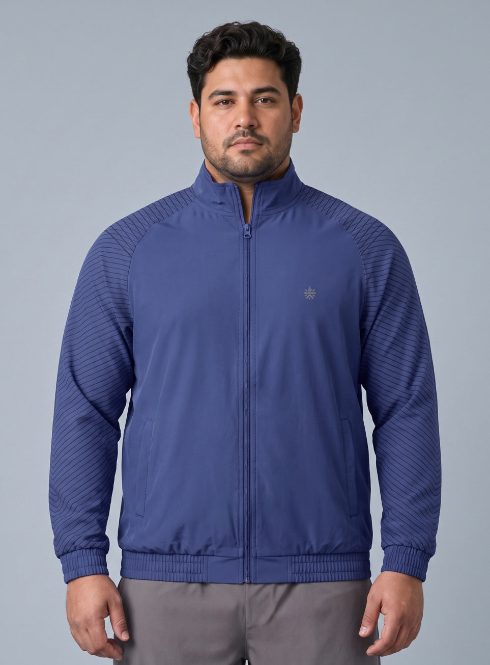 Men's Blue Day Run Essential Plus Size Jacket
