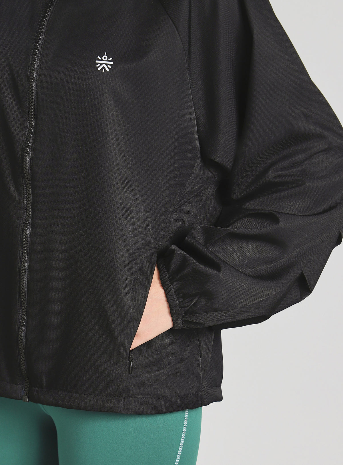 Women's Black Daily Run Packable Windcheater
