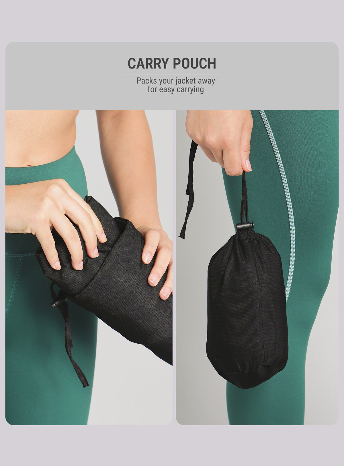 Women's Black Daily Run Packable Windcheater