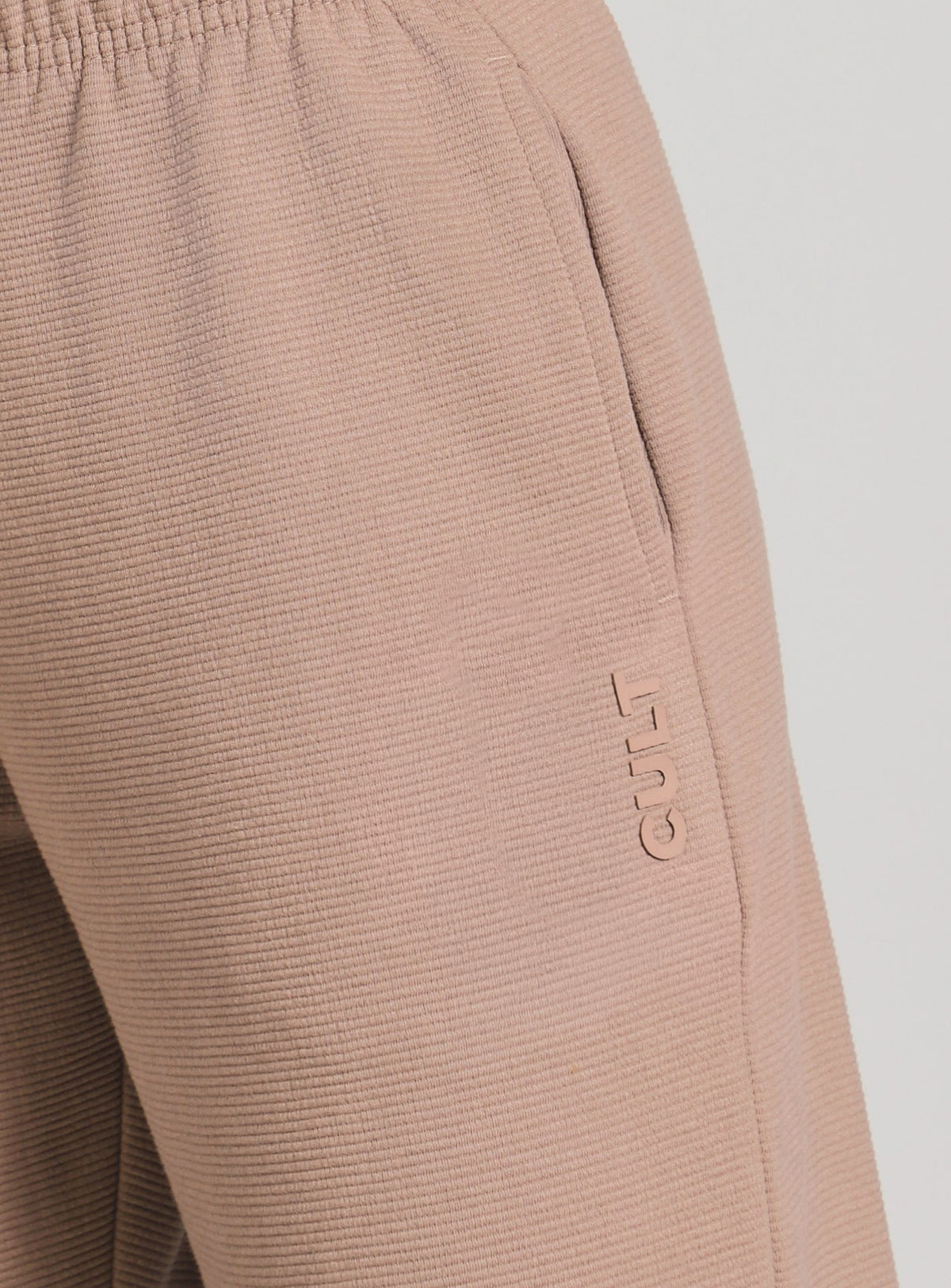 Women's Beige Plush Classic Trackpants