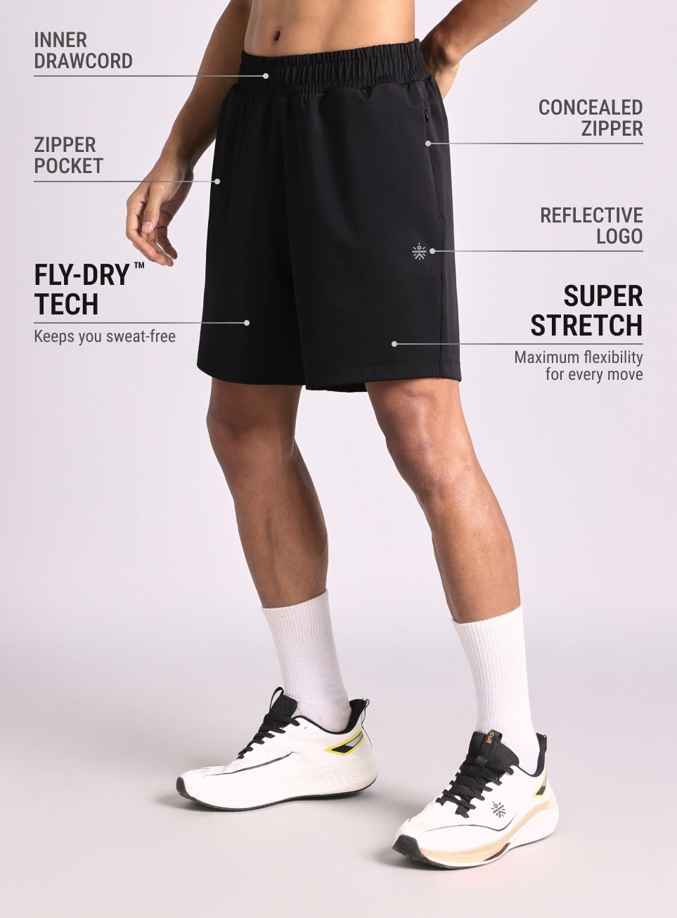 Men's Black Cult Run Club Shorts