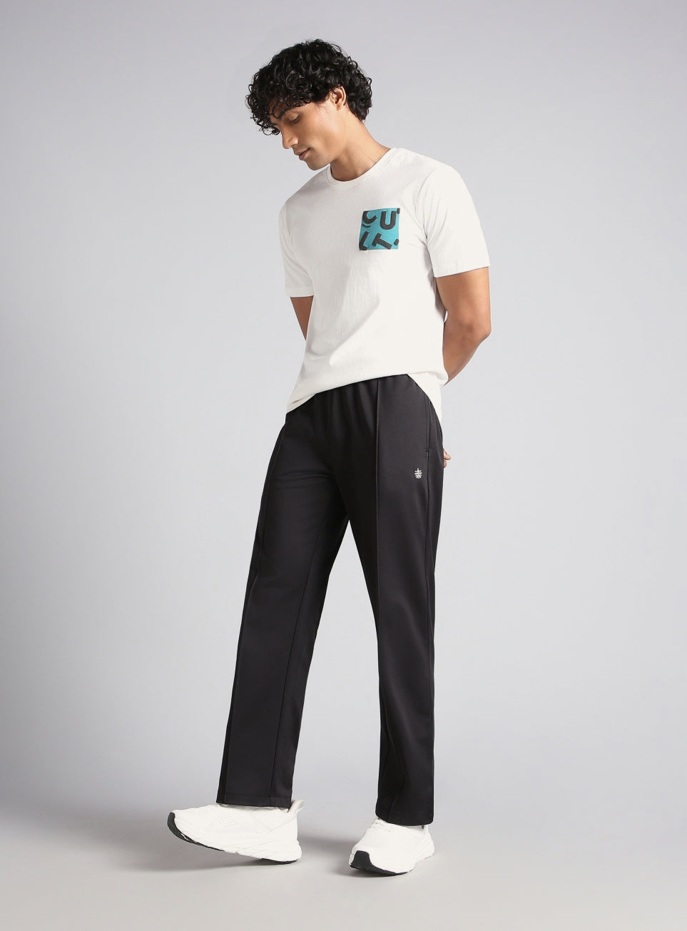 Men's Black Athletic Sporty Trackpants