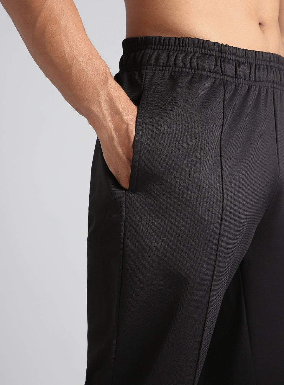 Men's Black Athletic Sporty Trackpants