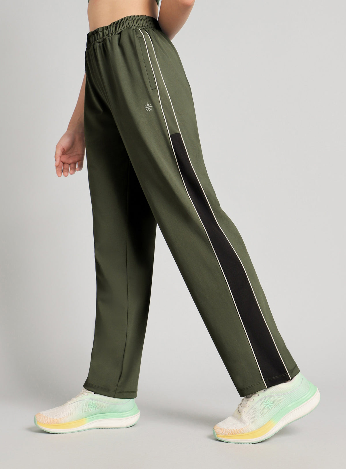 Women's Olive All Format Trainig Straight Fit Trackpants