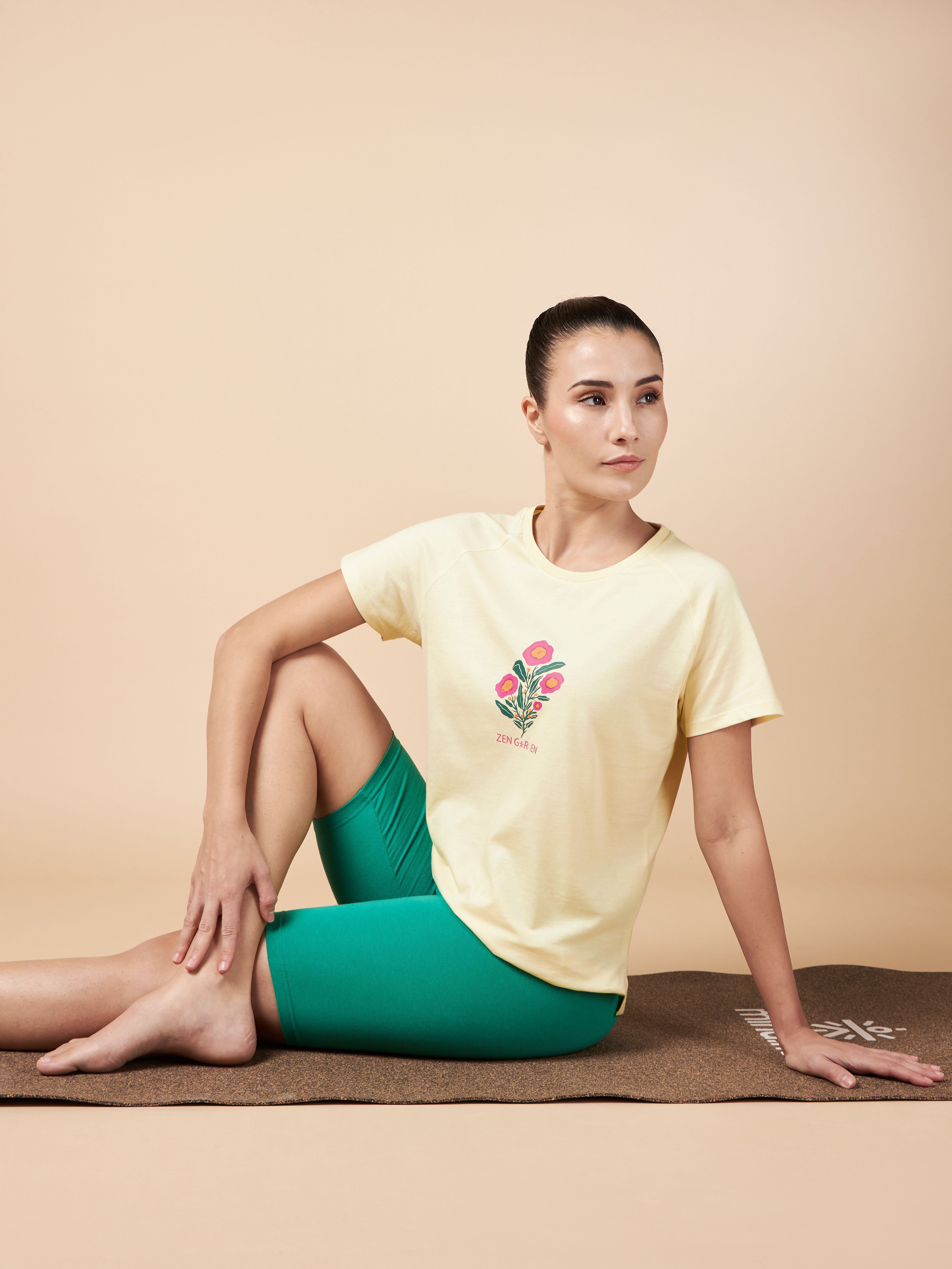 Zen Garden Motif Yoga T-shirt
