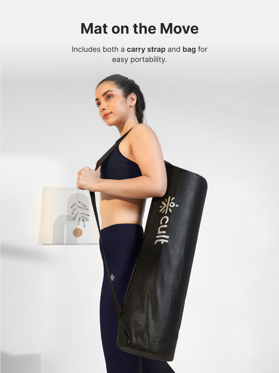 Cult TPE Yoga Mat, Non-Toxic Latex-Free, Anti-Slip, Extra-Thick Cushioning, Tear-Resistant, Travel Strap 6mm (Brown)