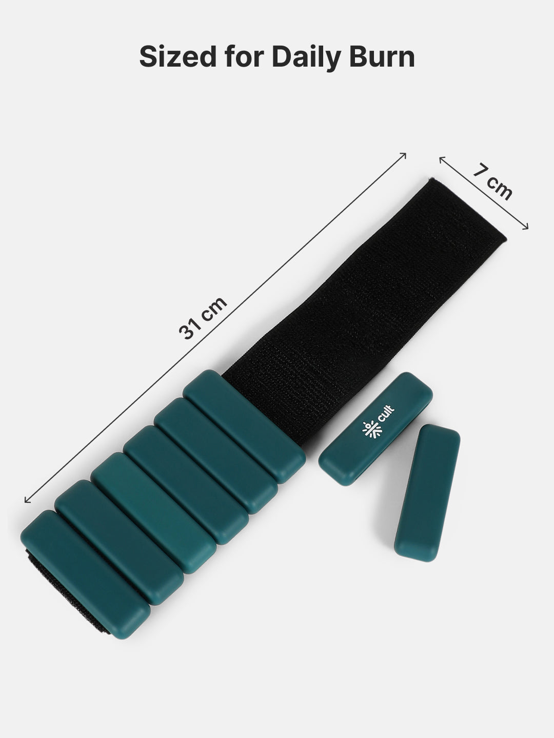 Adjustable Ankle and Wrist Weights (450 g x 2) pair with Removable 60 g Slots Green– Customisable Weights for Running, Walking, Yoga & Workouts