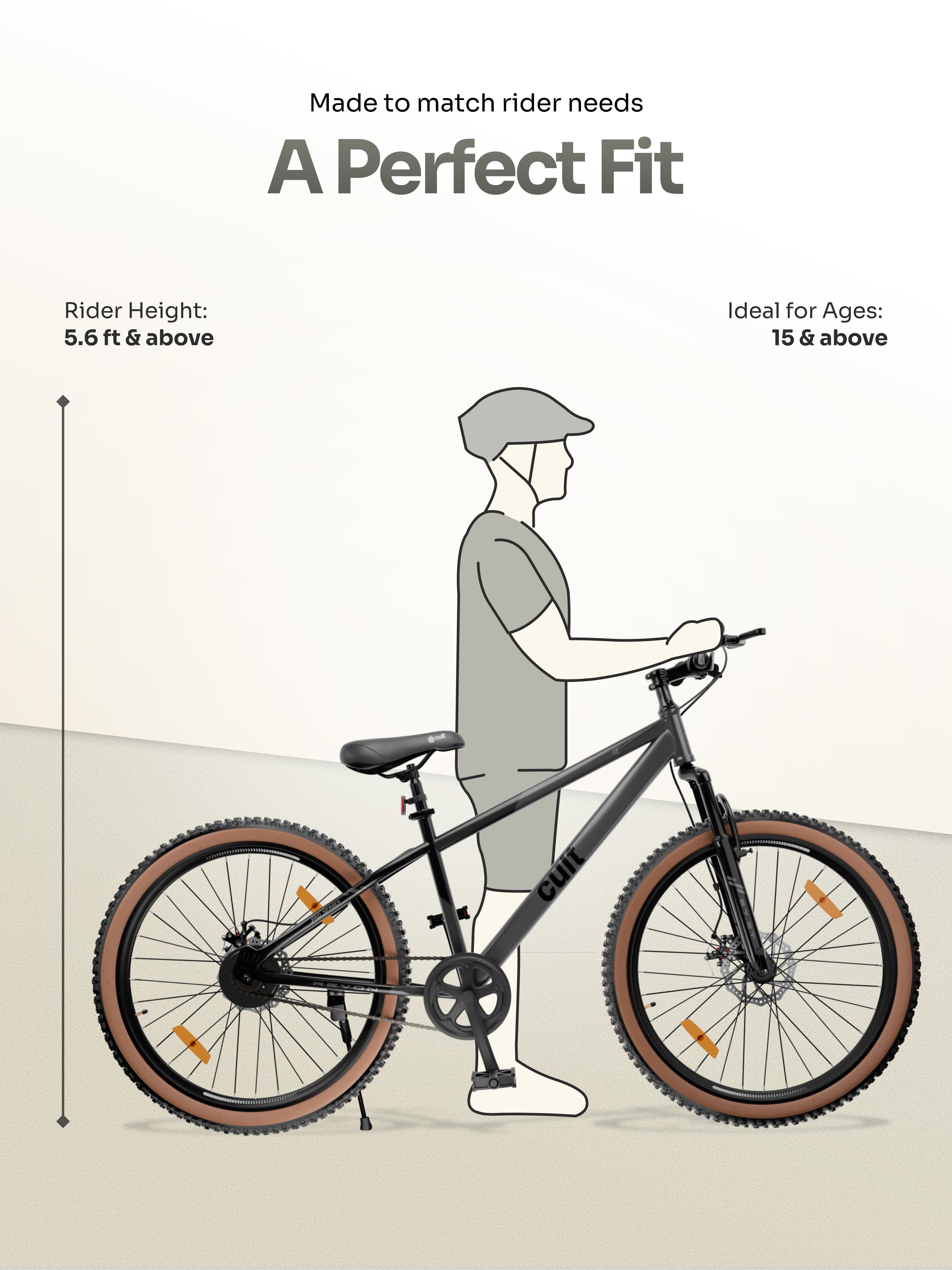 Cult Revon 27.5T Steel Mountain Bike with Dual Disc Brake and Front Suspension, Black-Grey