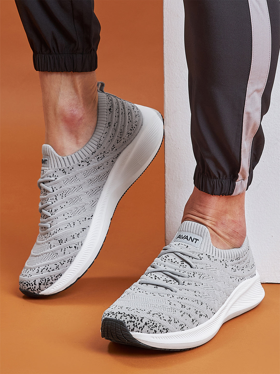 Avant Men's Zebra Slip-On Running Shoes - L.Grey