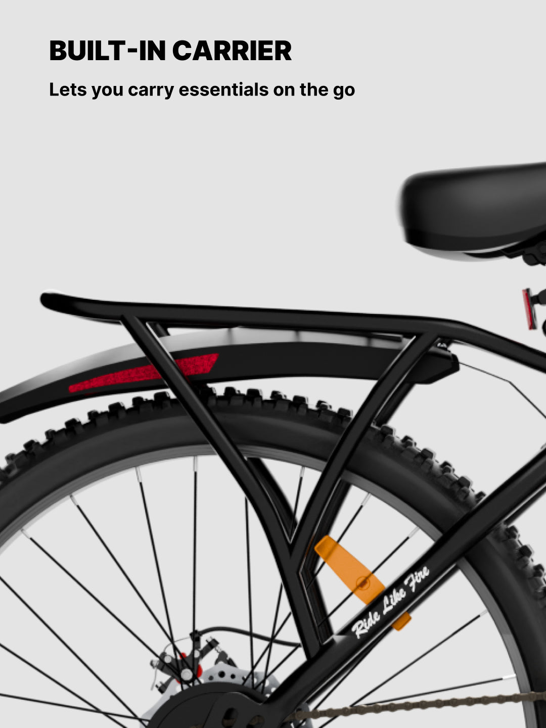 Urban Terrain Comet Pro 26T Single Speed Steel Mountain Bike with Front Suspension & Dual Disc Brakes (Black)