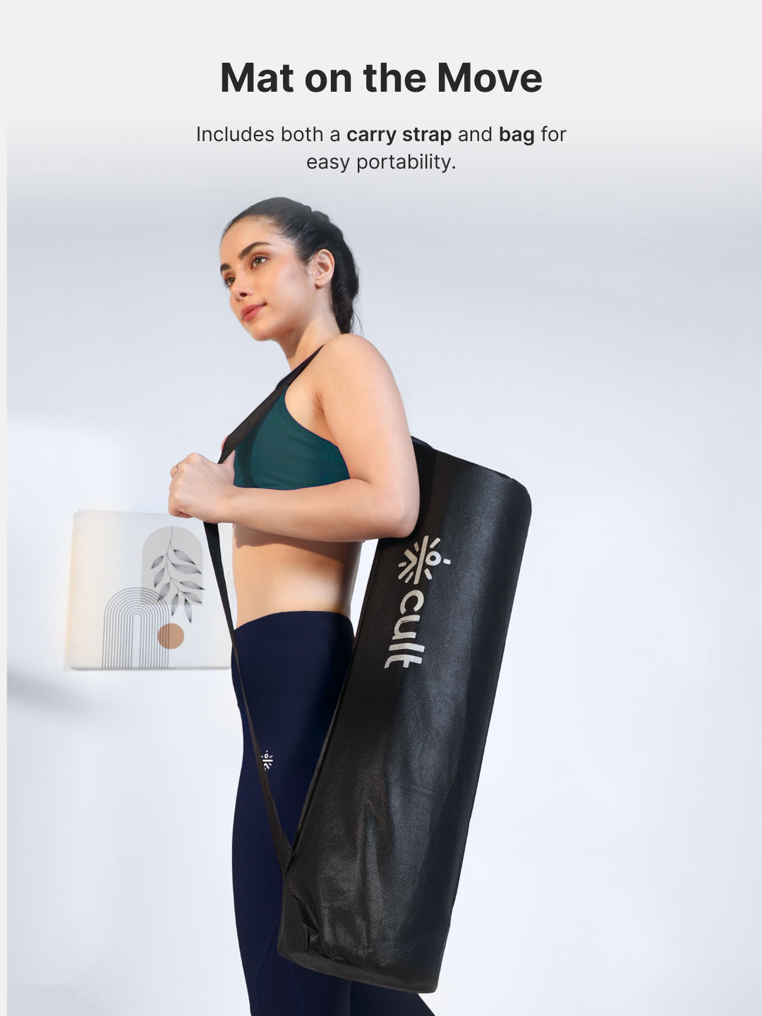 Cult TPE Yoga Mat, Non-Toxic Latex-Free, Anti-Slip, Extra-Thick Cushioning, Tear-Resistant, Travel Strap 6mm (Reef Blue)