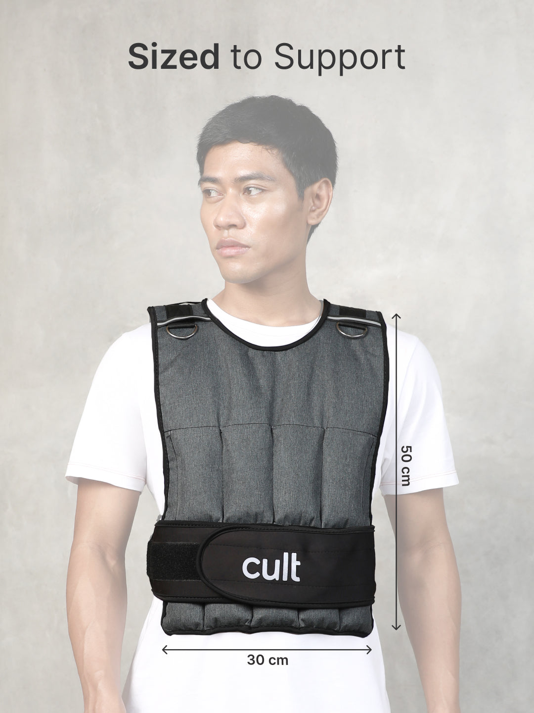 cult Adjustable Weighted Vest Grey