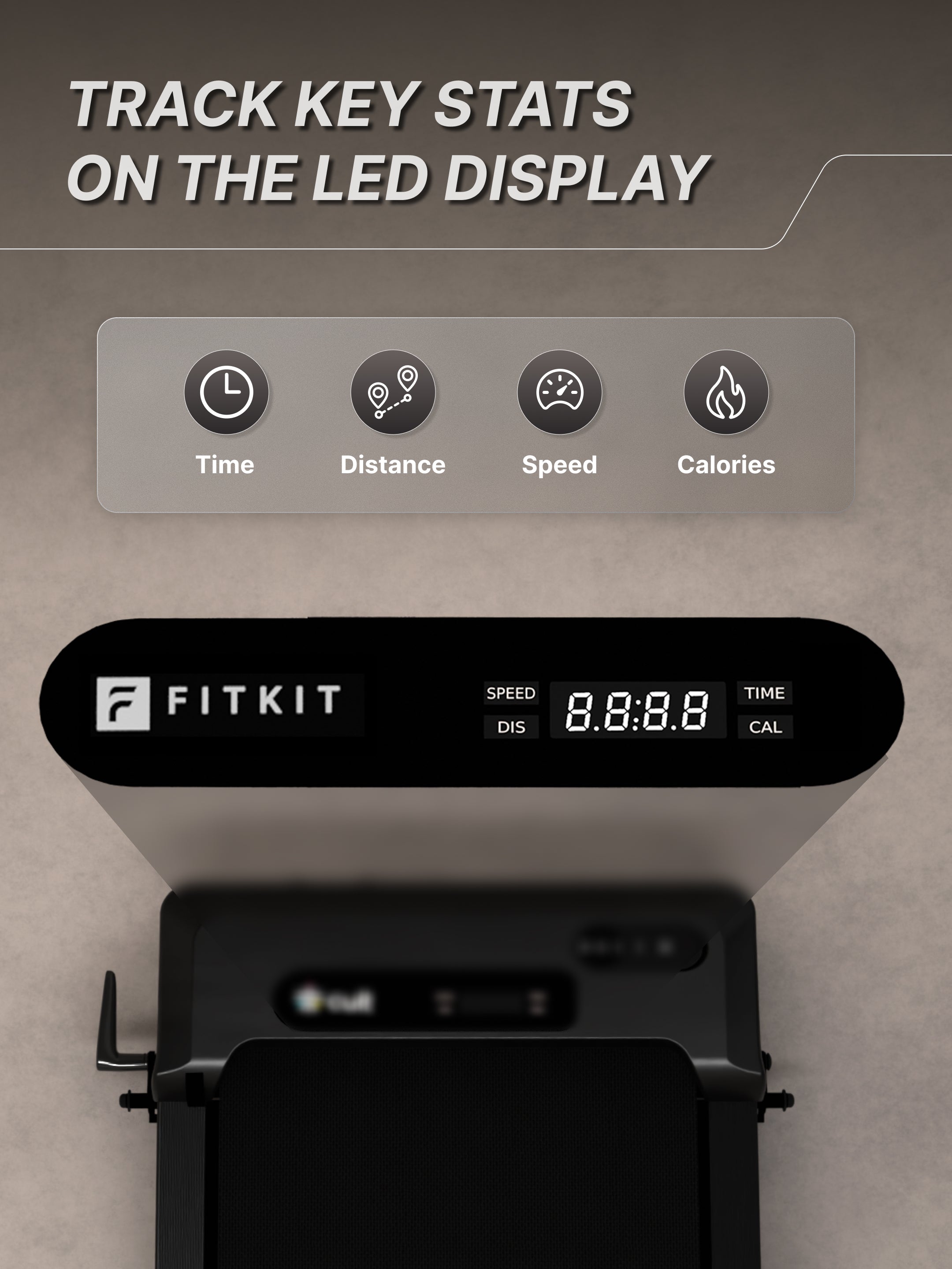 Fitkit by Cult Walking Pad Neo Black (BLDC 3.5HP Peak Power) Compact & Foldable Under Desk BLDC Motor Treadmill | Max Weight: 120kg | Home use with Remote Control