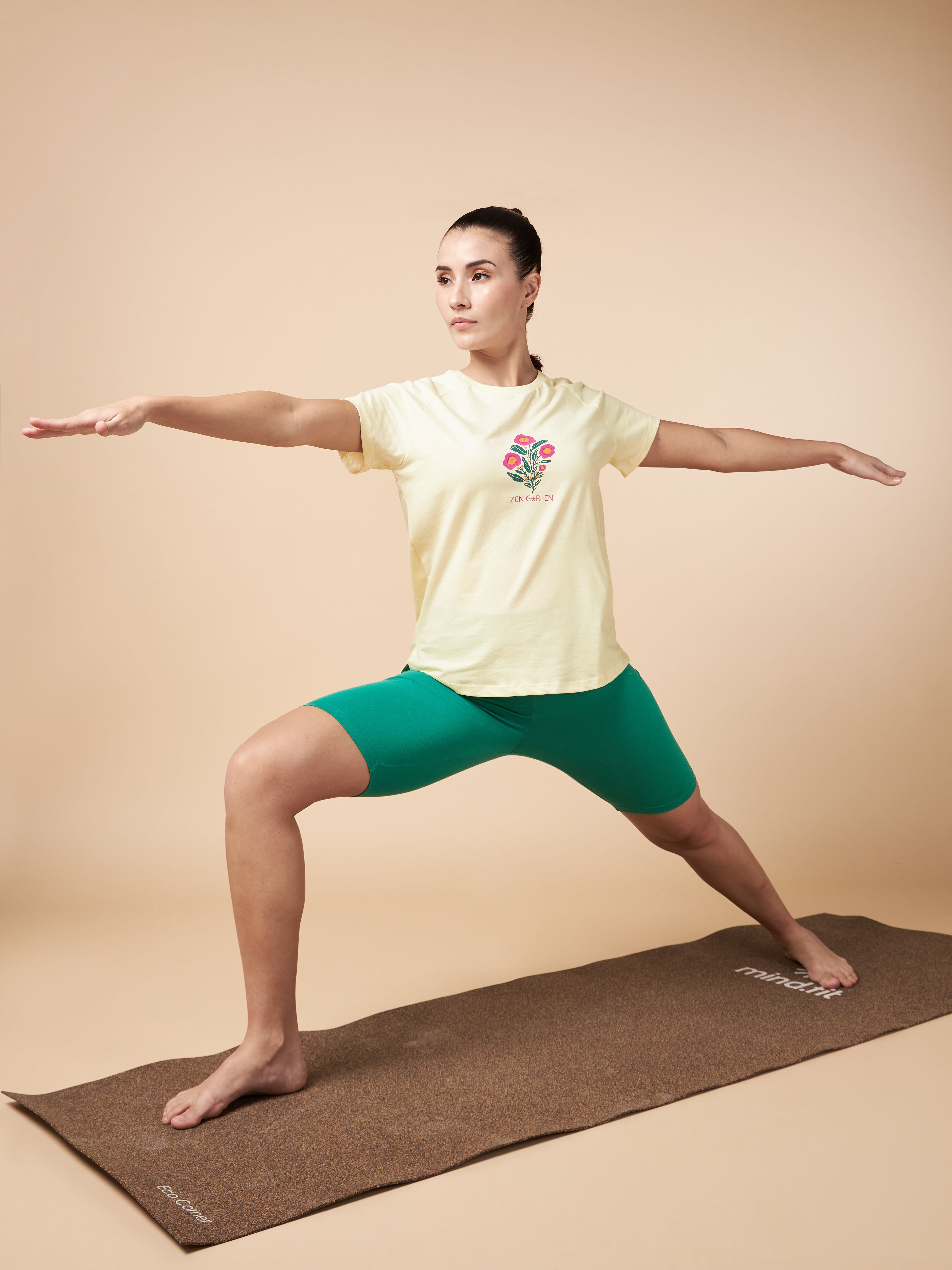 Zen Garden Motif Yoga T-shirt