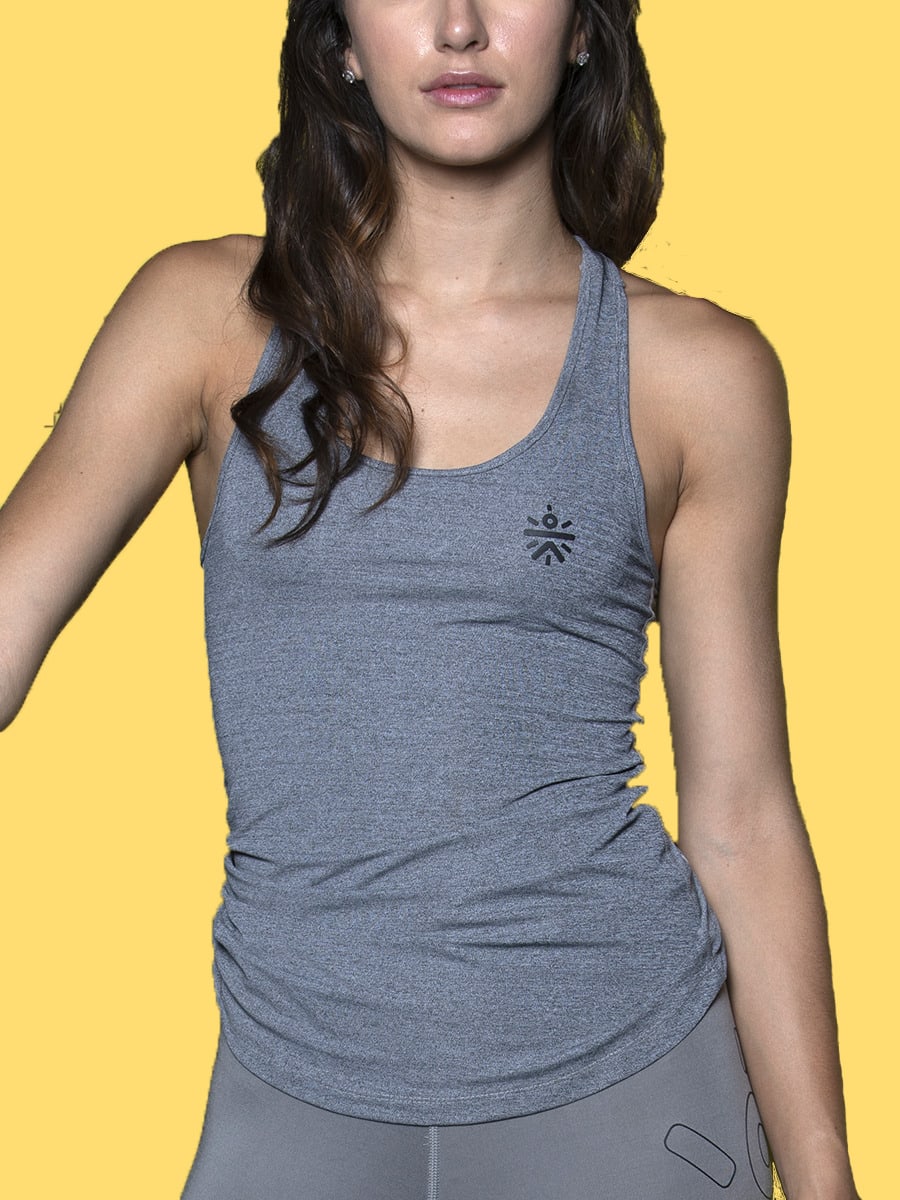 Women Vital Grey Tank Top
