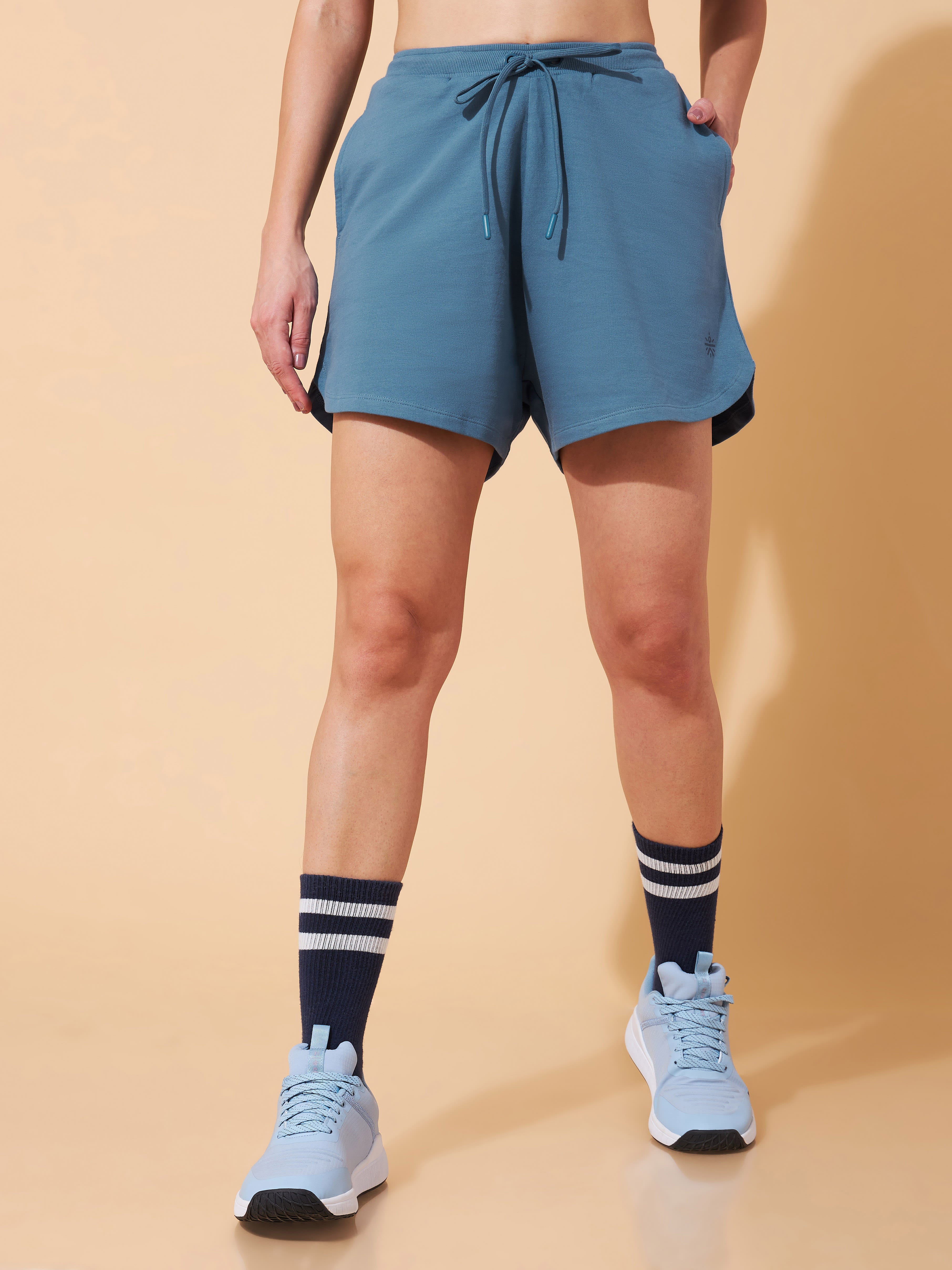 Women Leisure Shorts - Blue
