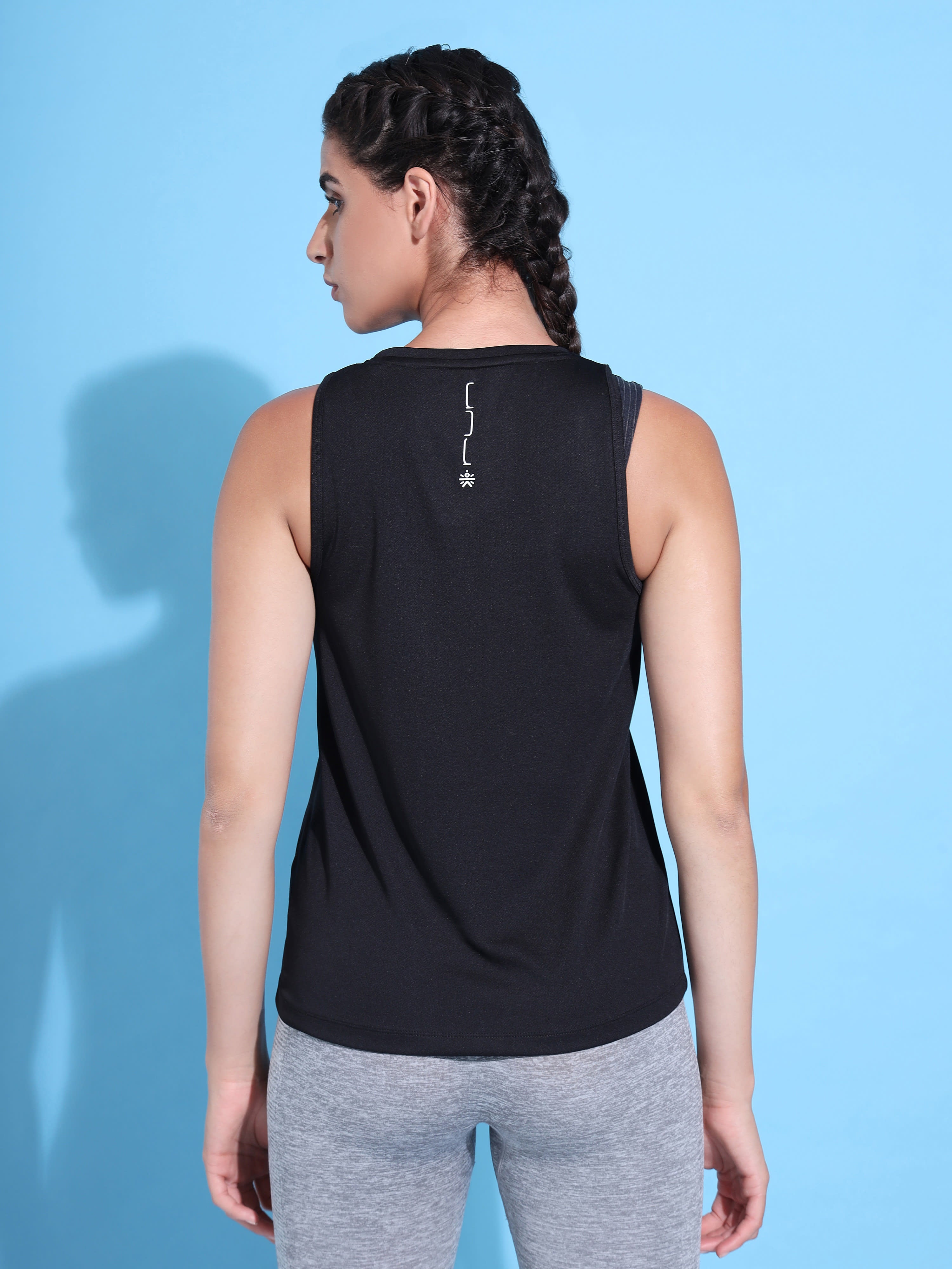 Graphic Print Cropped Gym T-shirt