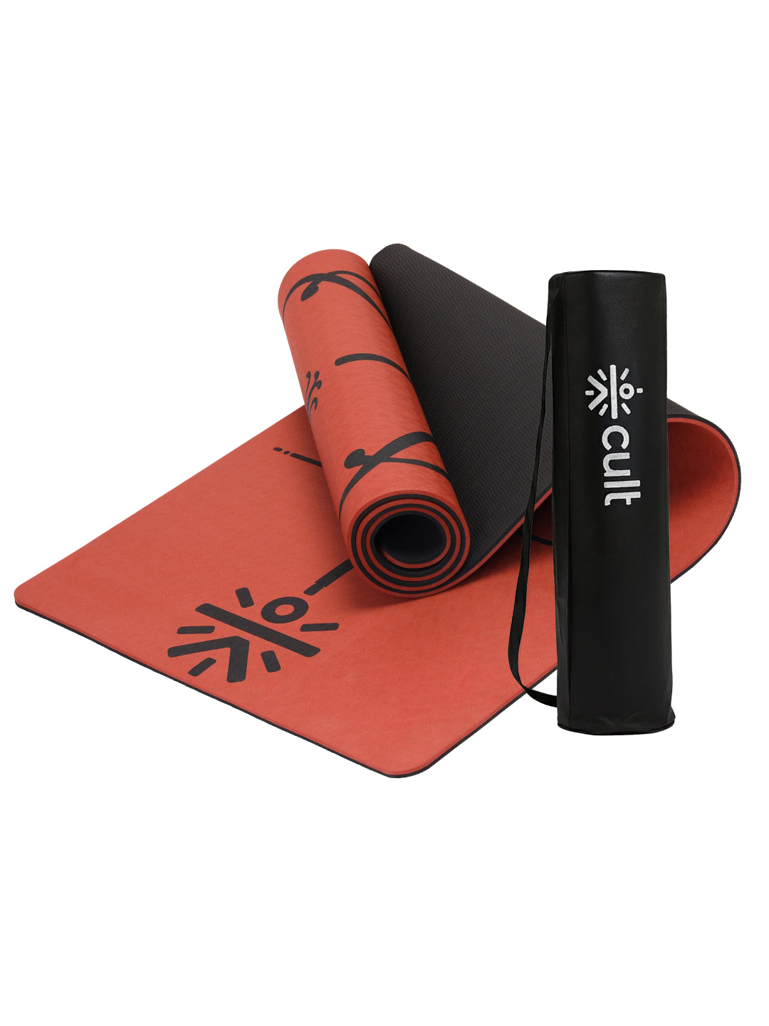 CULT Yoga Mat | For Women & Men | With Strap | EVA Material | 6mm Thickness Exercise Mat | For Workout, Yoga, Fitness & Meditation | Anti Tear, Anti Slip | For Home & Gym Use | Grey