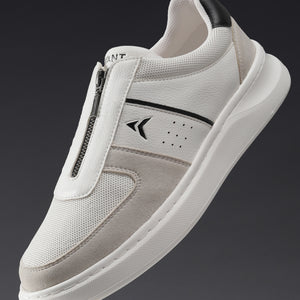 Avant Men's ZipWalk Casual Shoes - White/Grey