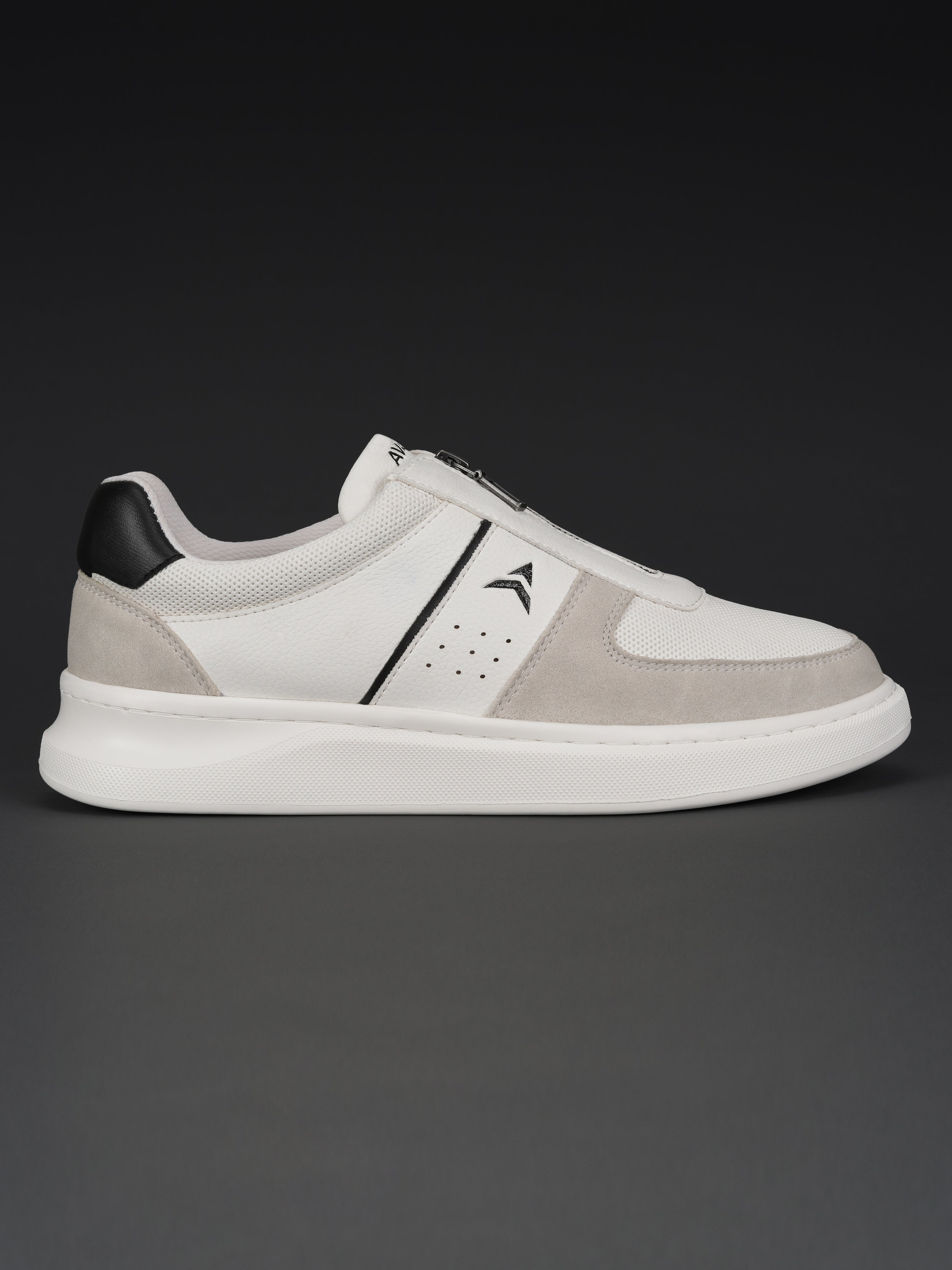 Avant Men's ZipWalk Casual Shoes - White/Grey