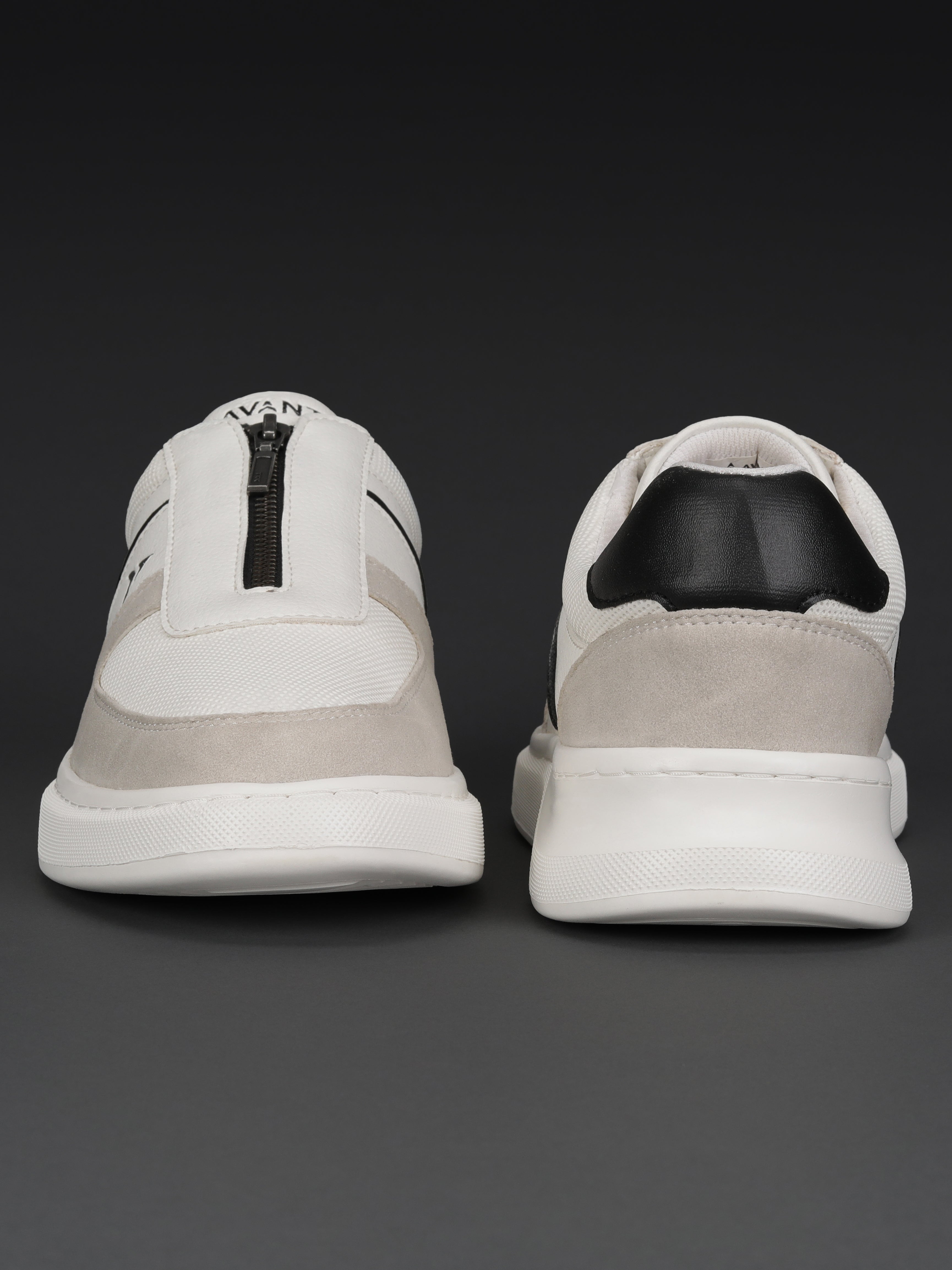 Avant Men's ZipWalk Casual Shoes - White/Grey