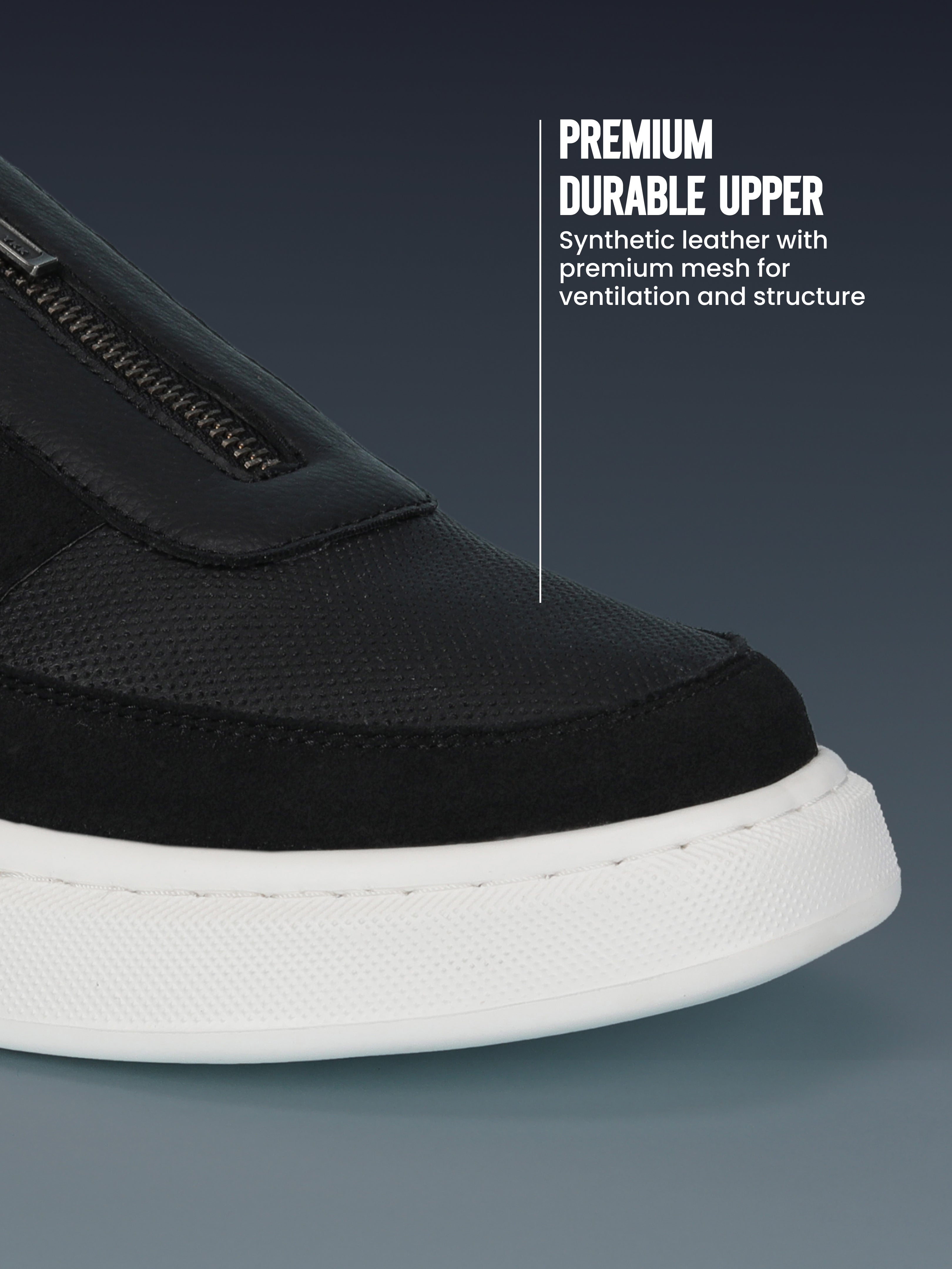 Avant Men's ZipWalk Casual Shoes - Black