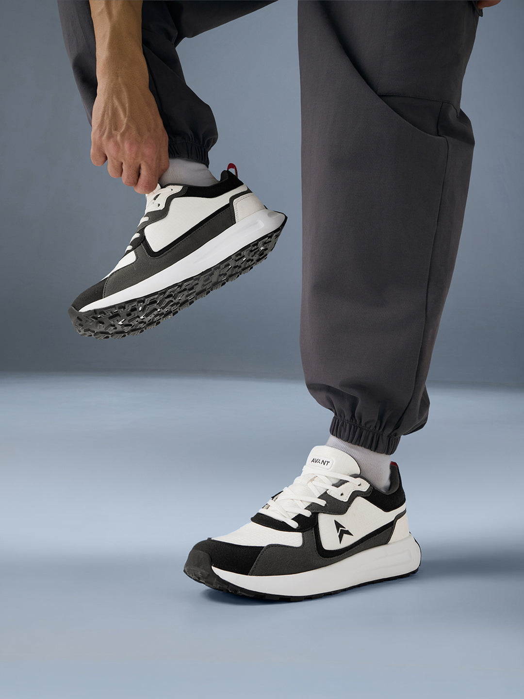 Avant Men's Waffle Max Sneakers Shoes - Grey/White