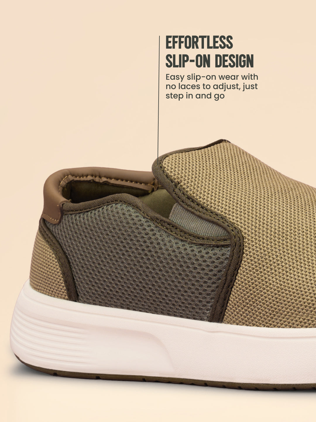 Avant Men's DailyStride Slip-On Walking Shoes - Olive