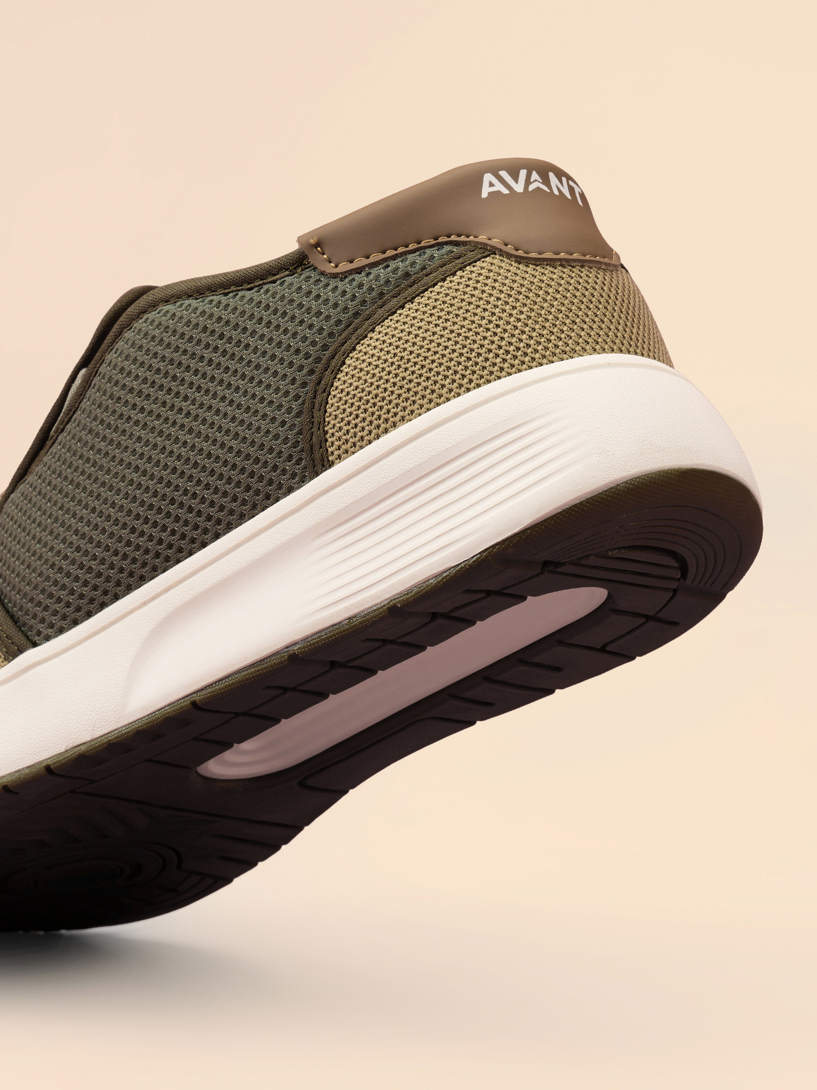 Avant Men's DailyStride Slip-On Walking Shoes - Olive