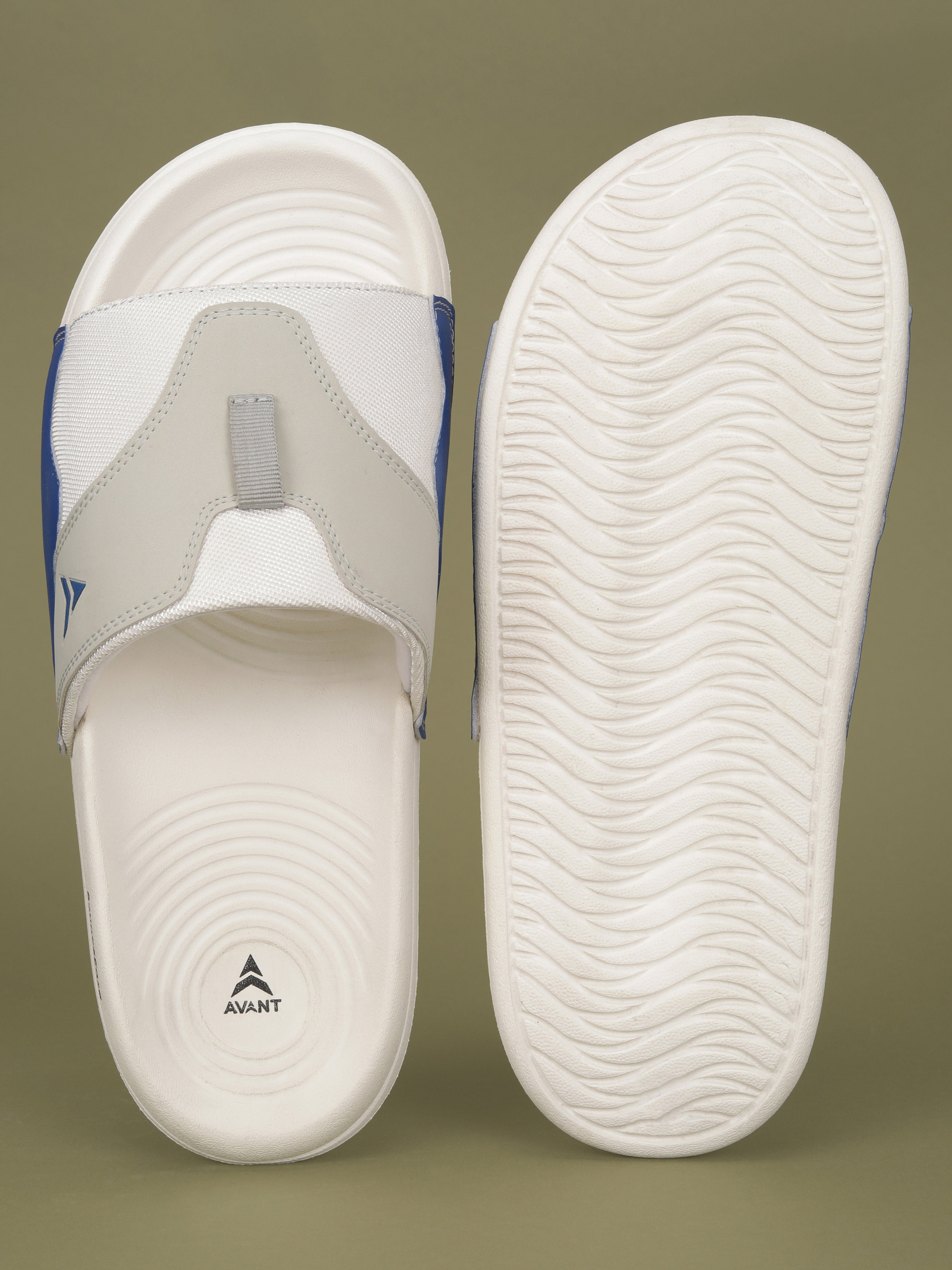 Avant Men's SoftStride Sliders - White/Blue