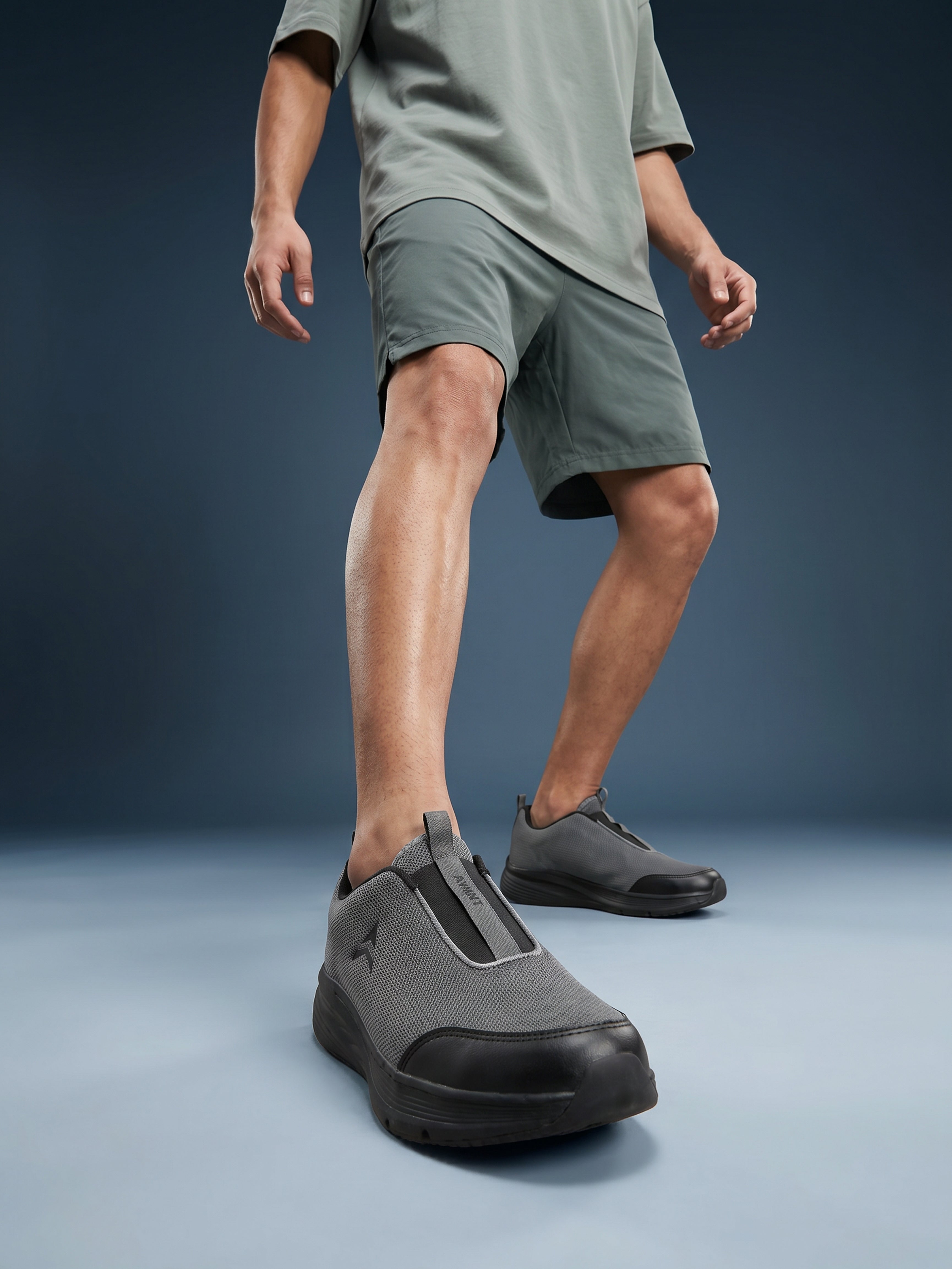 Avant Men's GlideFlex Slip-On Walking Shoes - D.Grey