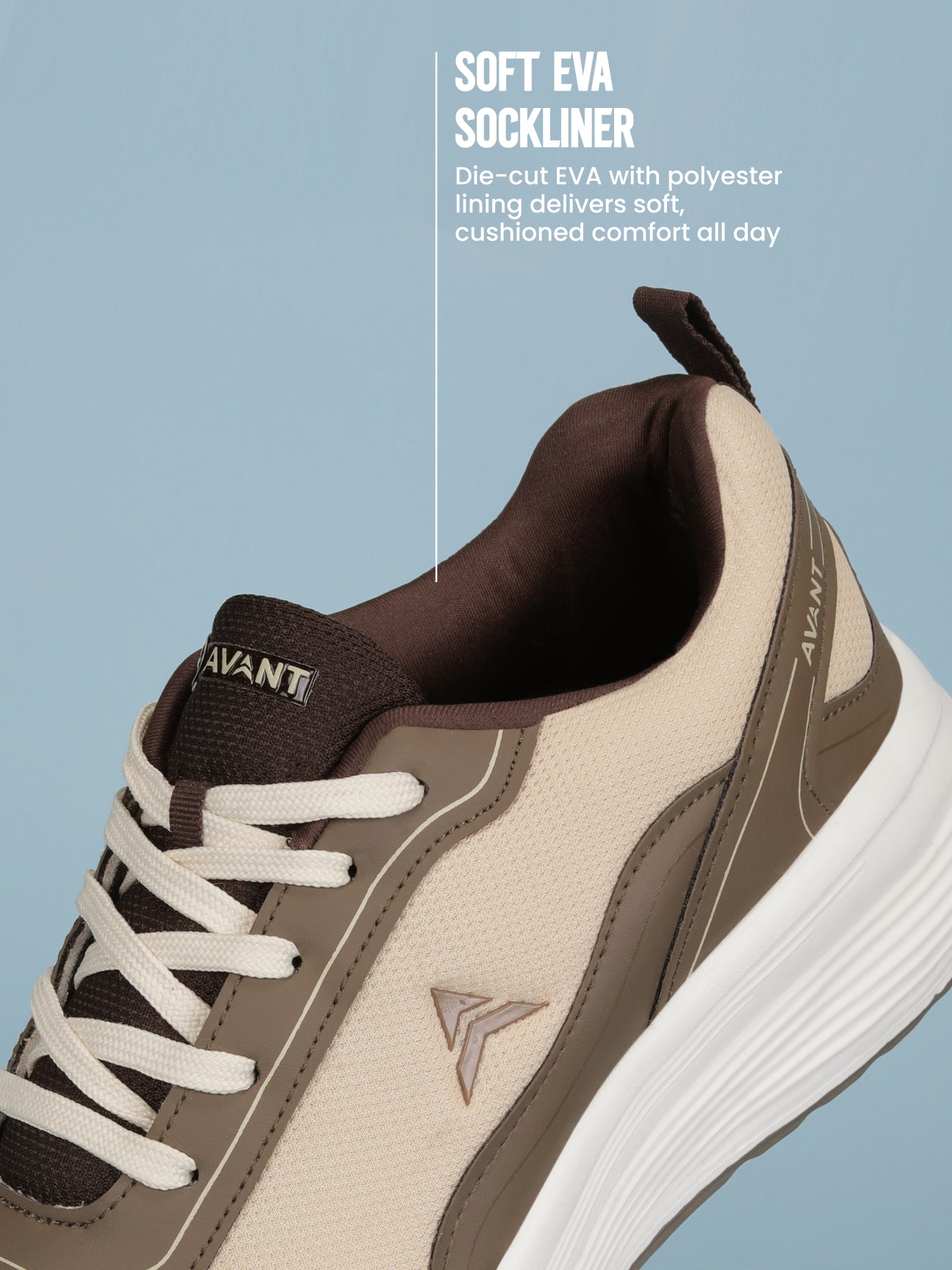 Avant Men's SoleEase Walking Shoes - Brown/Beige