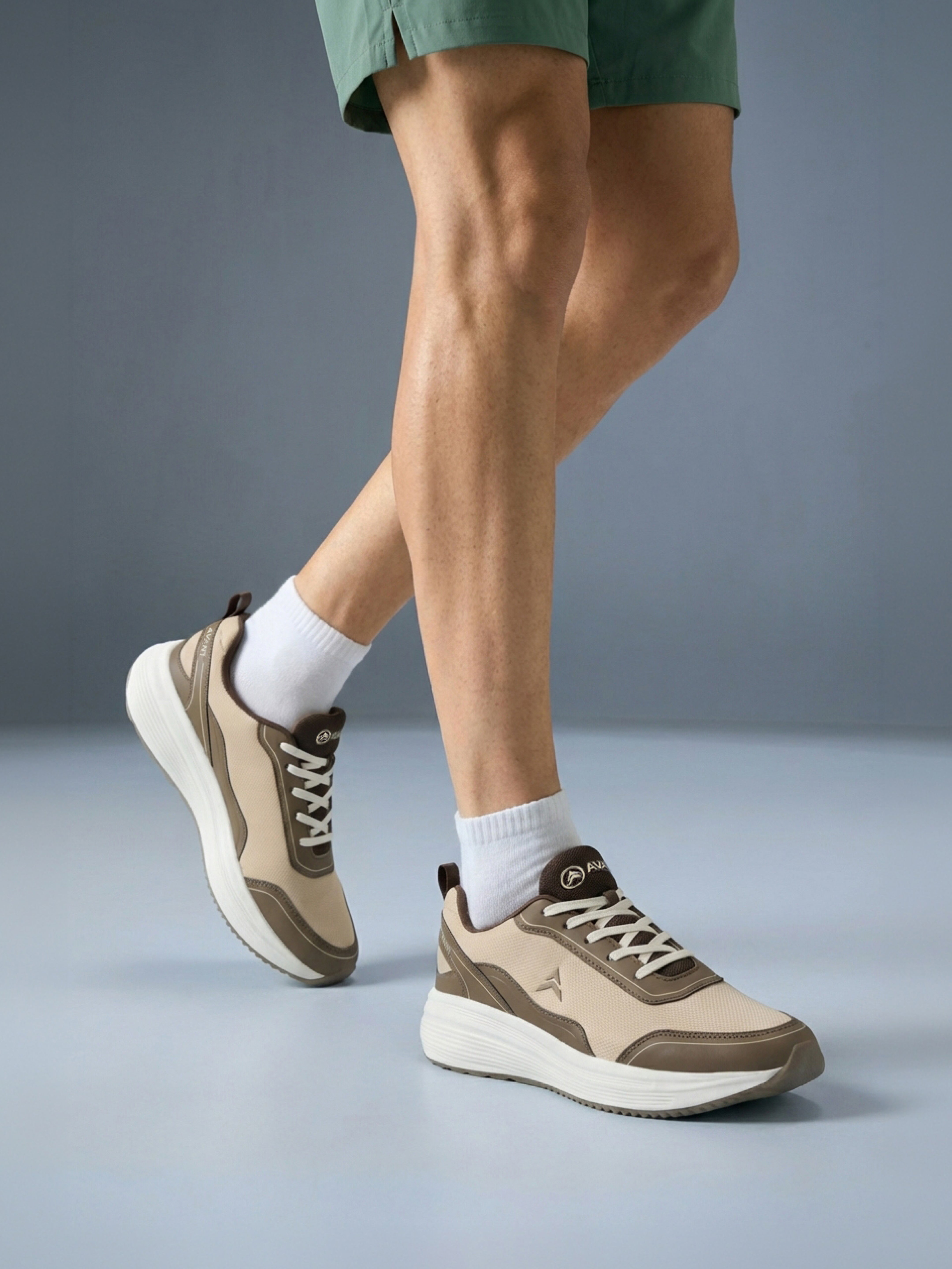 Avant Men's SoleEase Walking Shoes - Brown/Beige