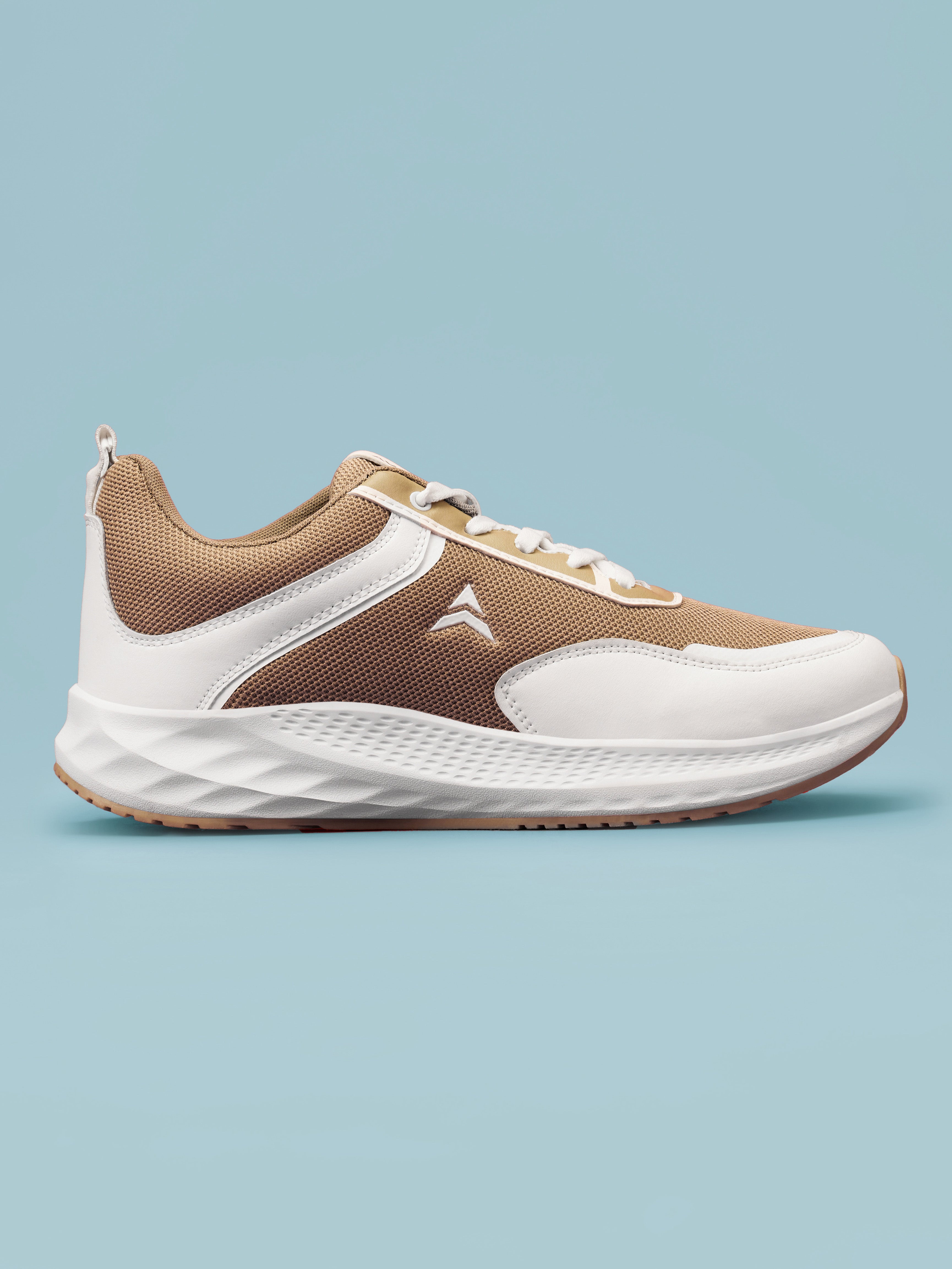 Avant Men's PowerMesh Running Shoes - Brown/White