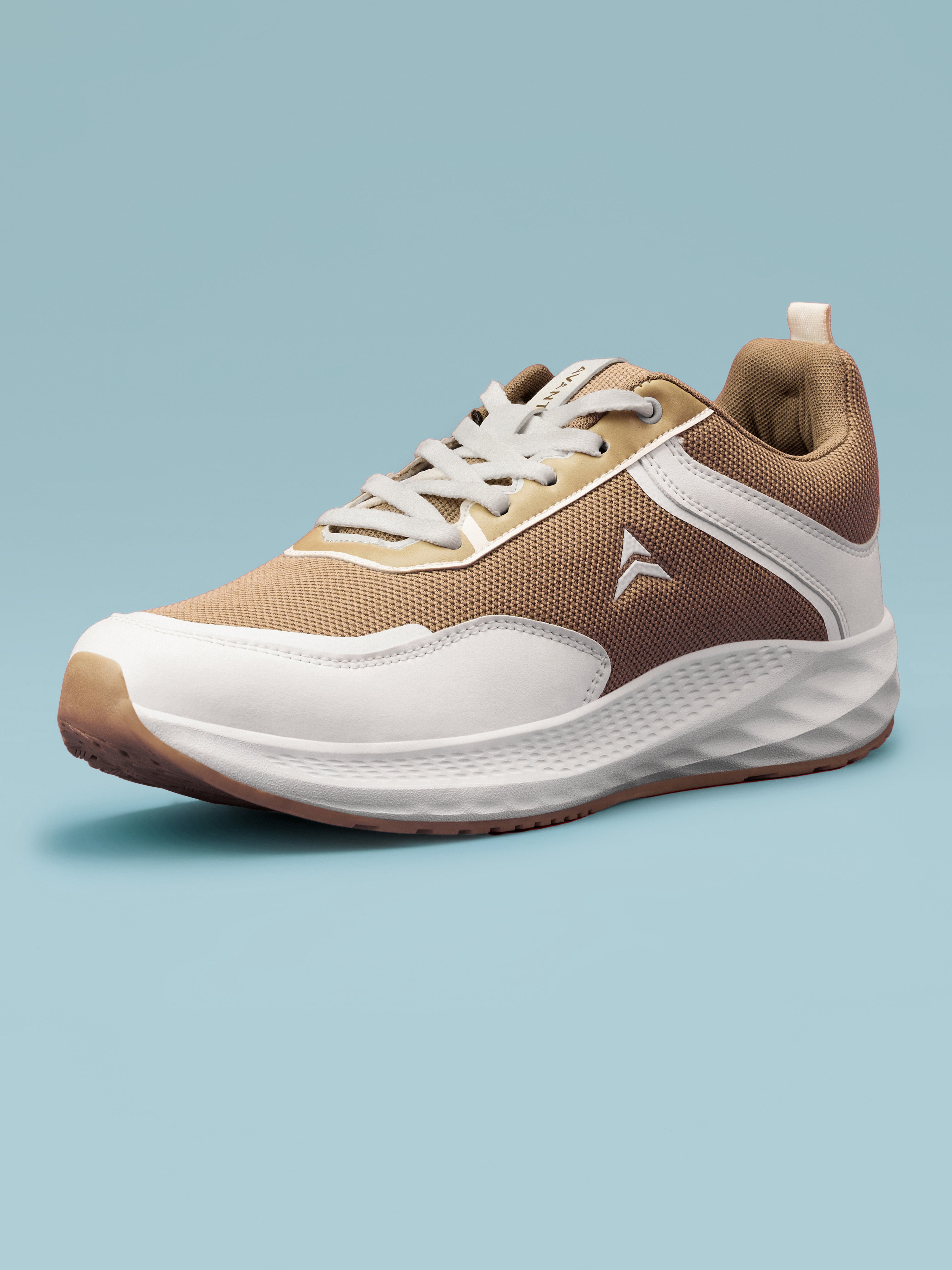 Avant Men's PowerMesh Running Shoes - Brown/White