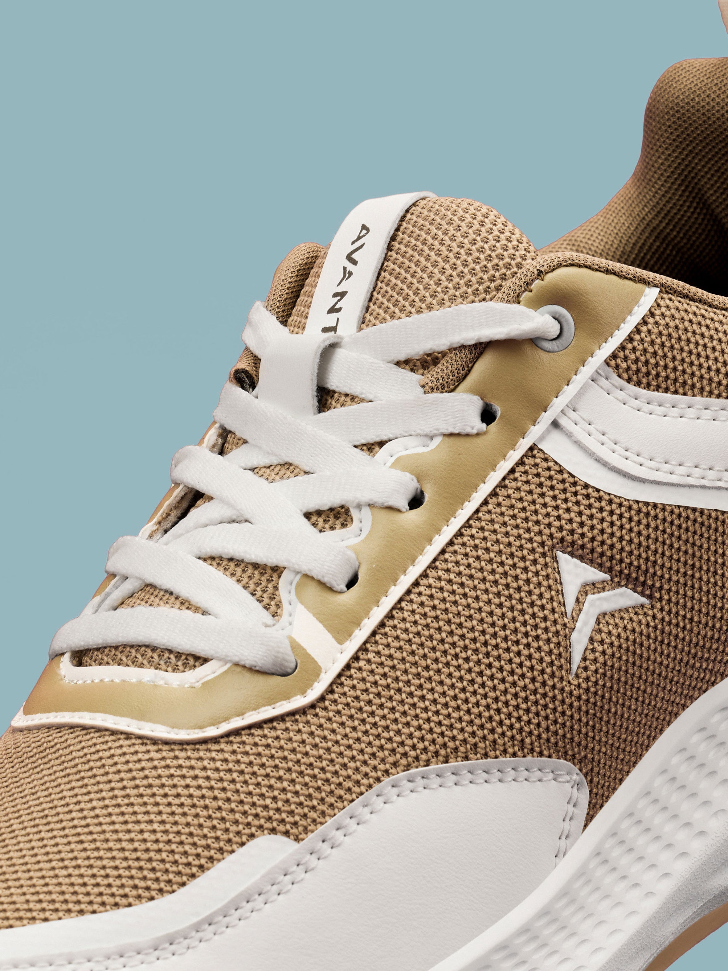Avant Men's PowerMesh Running Shoes - Brown/White