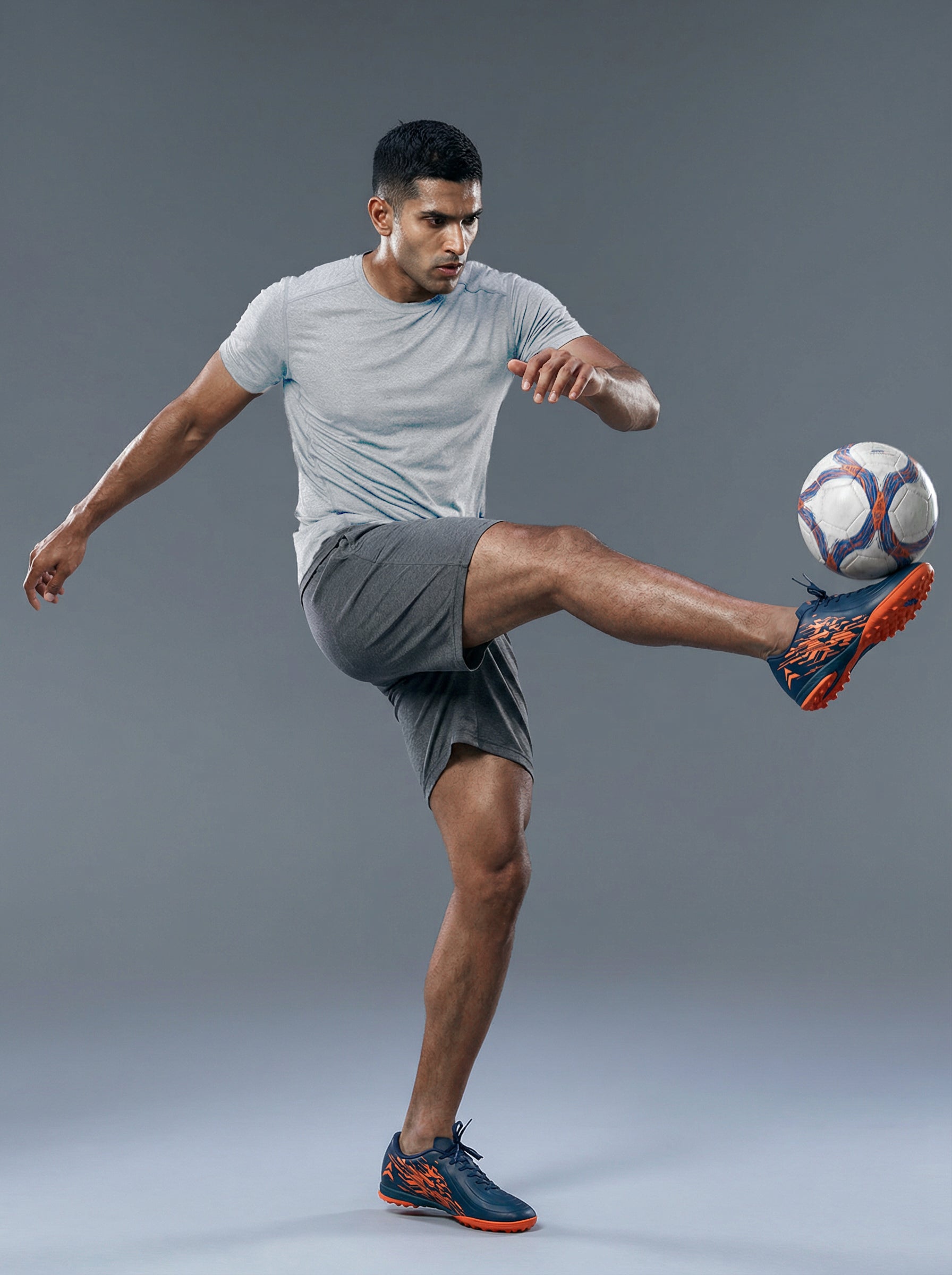 Avant Men's SpikeRush Football Shoes - Navy/Orange