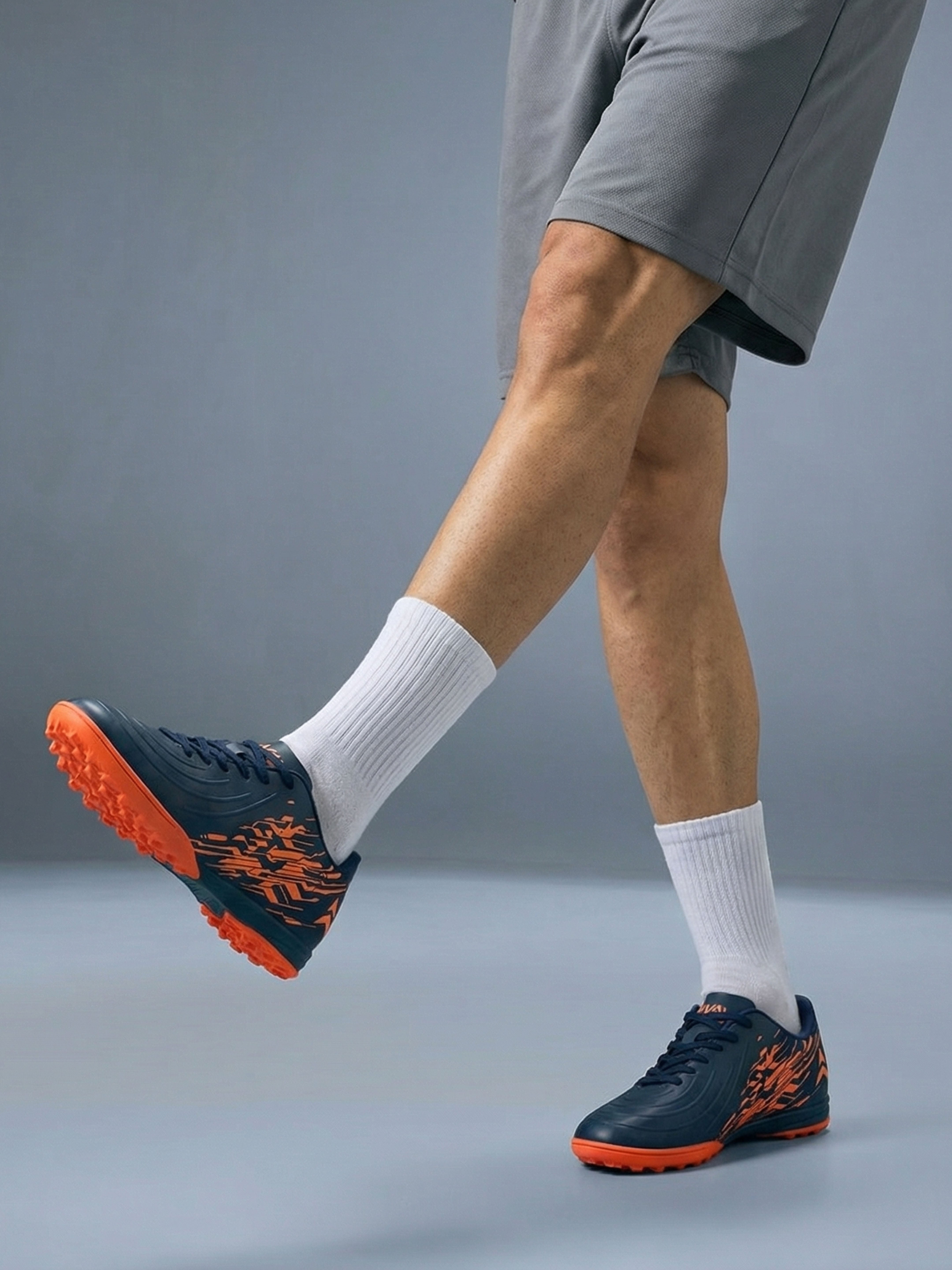 Avant Men's SpikeRush Football Shoes - Navy/Orange