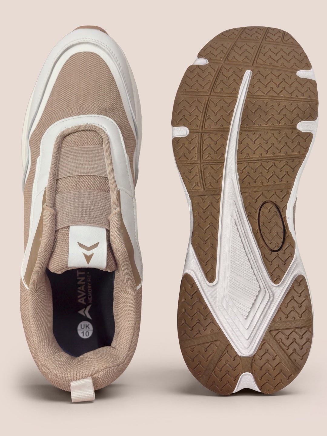 Avant Men's EaseCore Walking Shoes - White/Brown