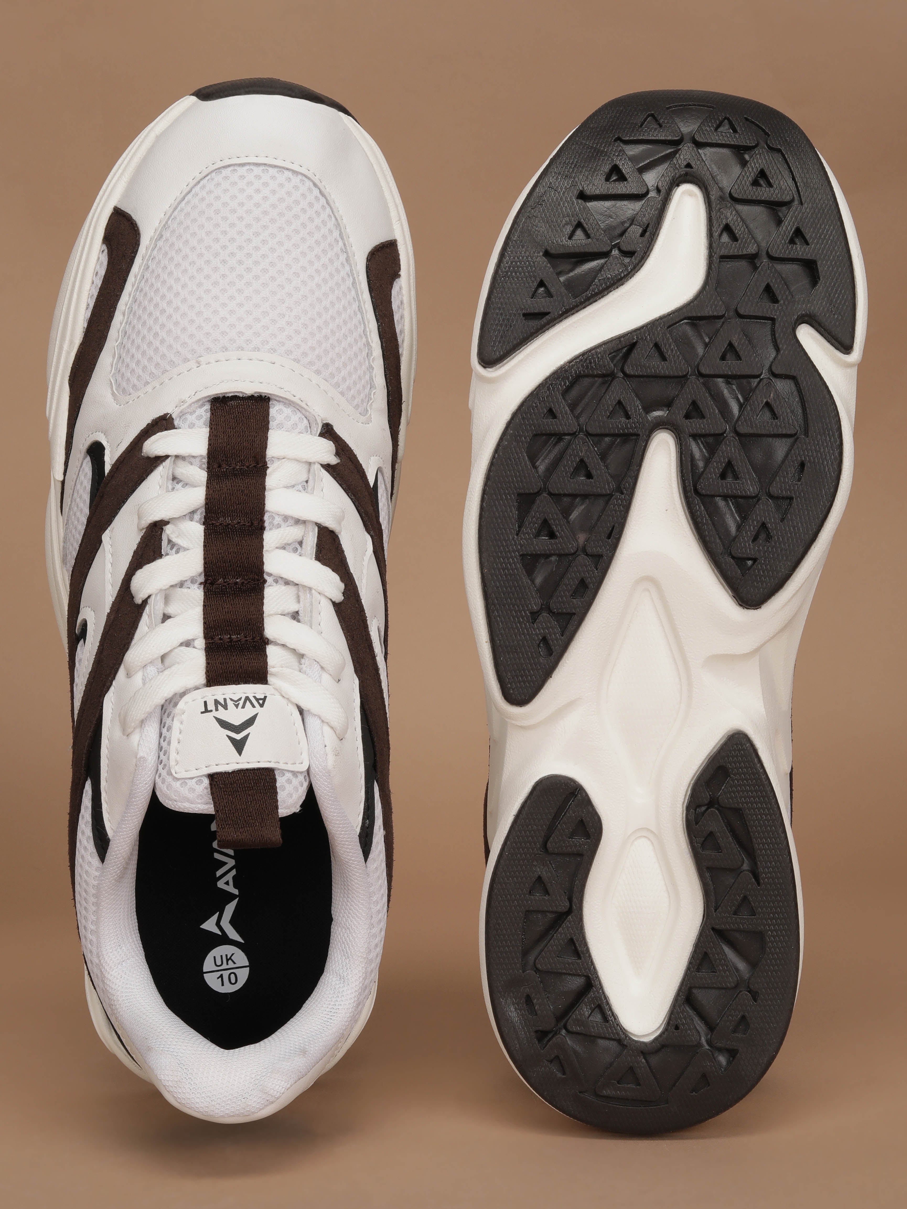 Avant Men DriftPulse Sneakers - White/Brown