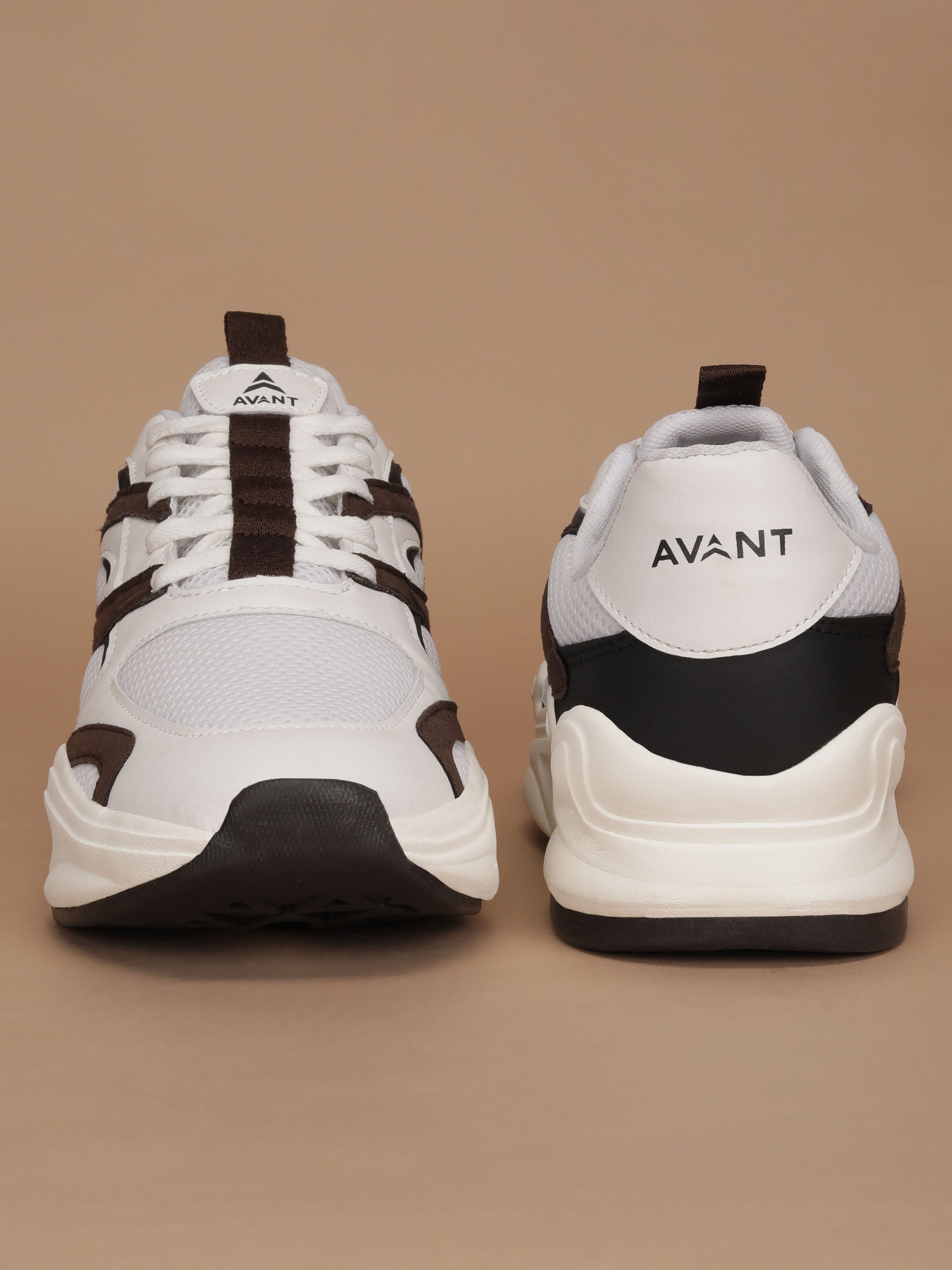 Avant Men DriftPulse Sneakers - White/Brown
