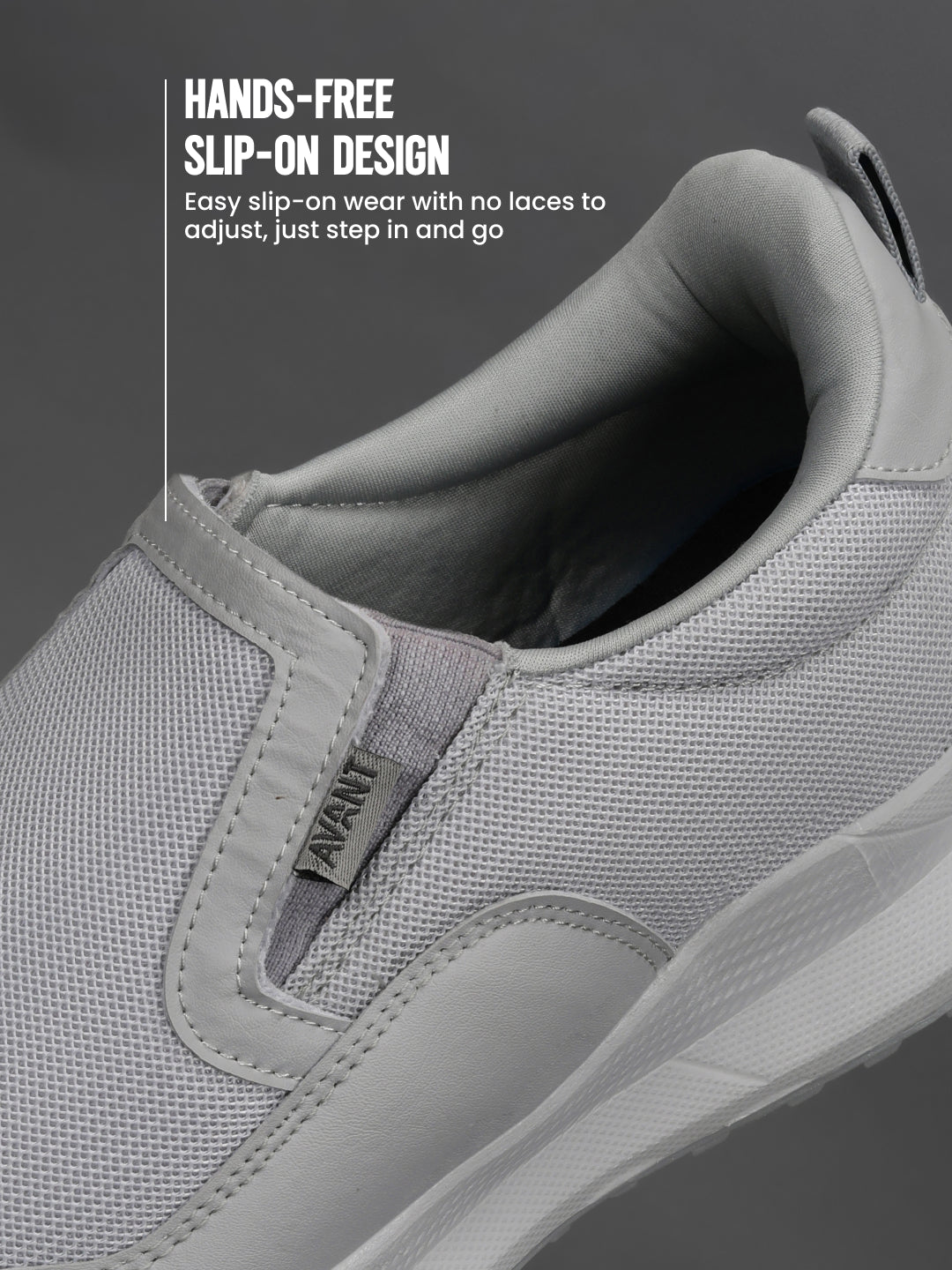 Avant Men's FlexiGlide Slip-On Walking Shoes - Grey