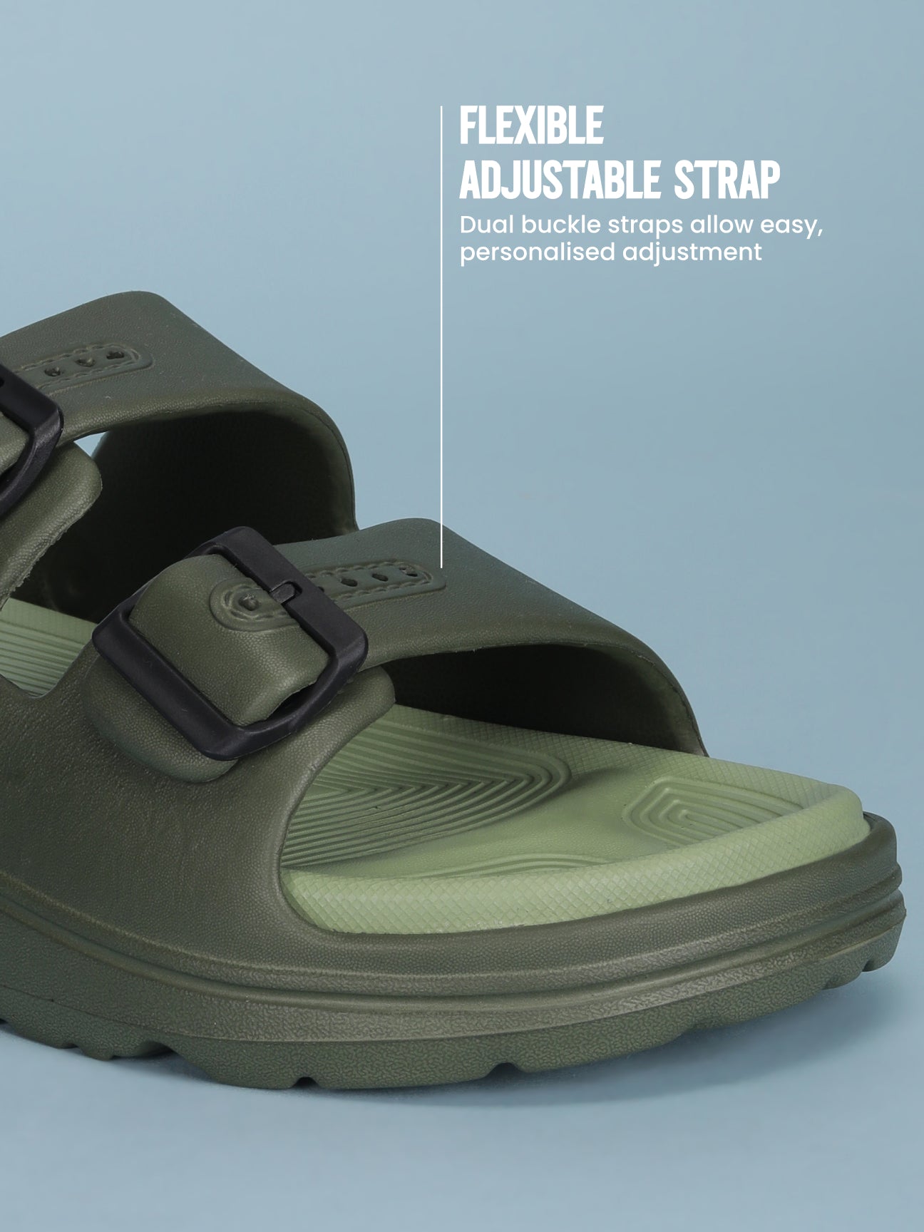 Avant Men's BuckleStride Sliders - Olive