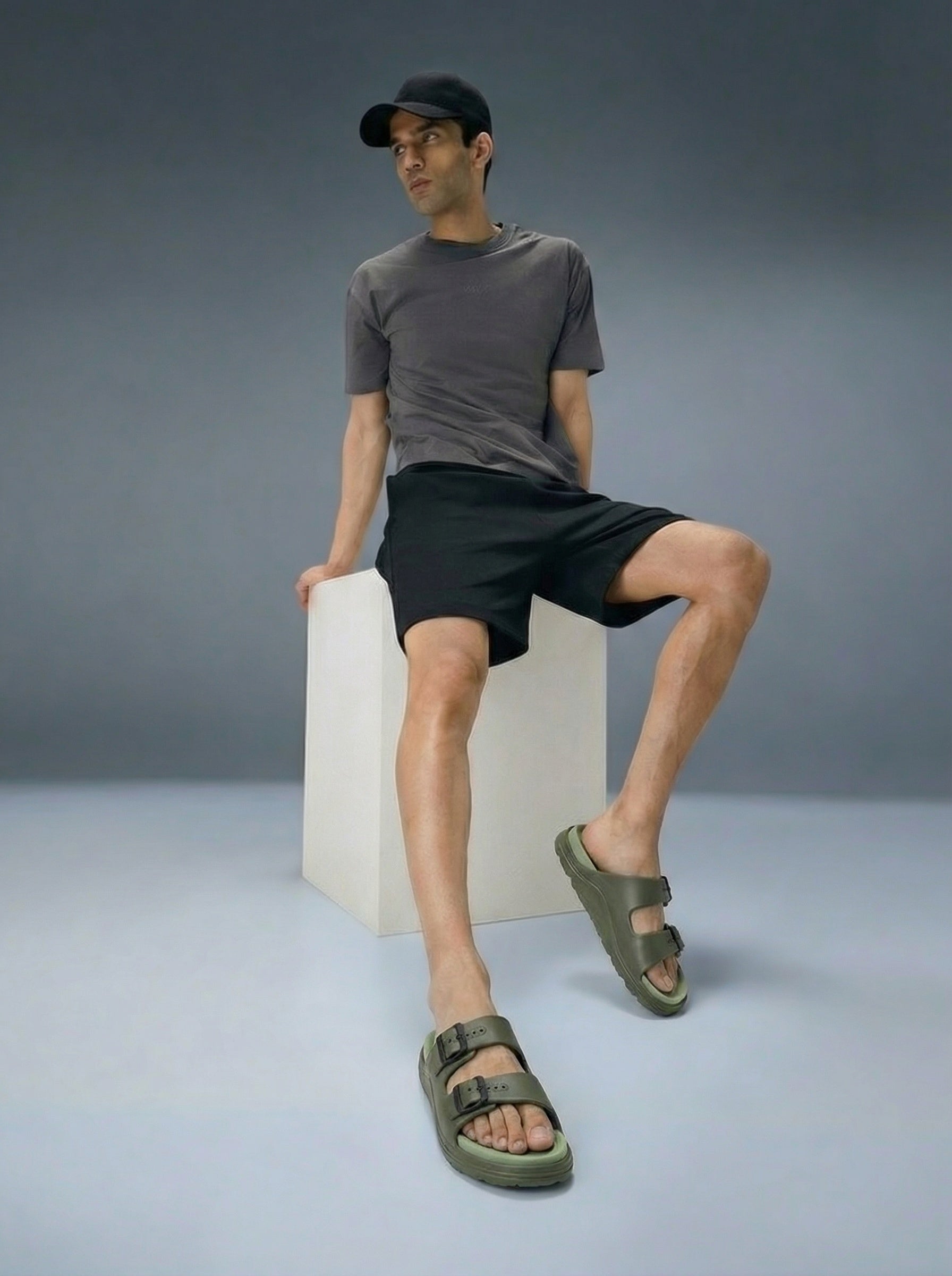 Avant Men's BuckleStride Sliders - Olive