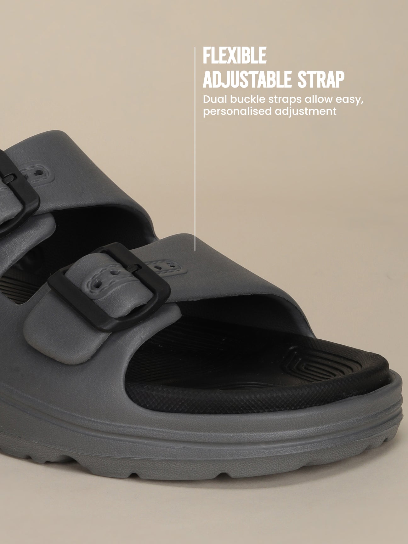 Avant Men's BuckleStride Sliders - Grey