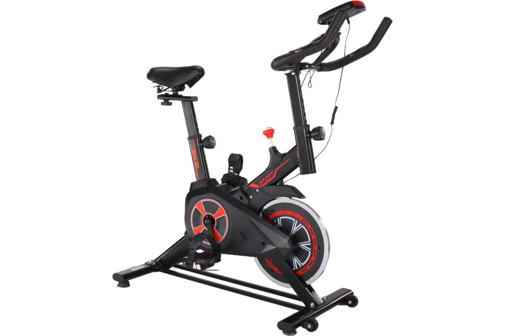 Fitkit by Cult FK8001 Spin Bike with 8Kg Flywheel, LED screen, Adjustable Brake Pad Resistance with Belt Drive System for Fitness at Home Workouts | Max Weight : 130 kg (Black)