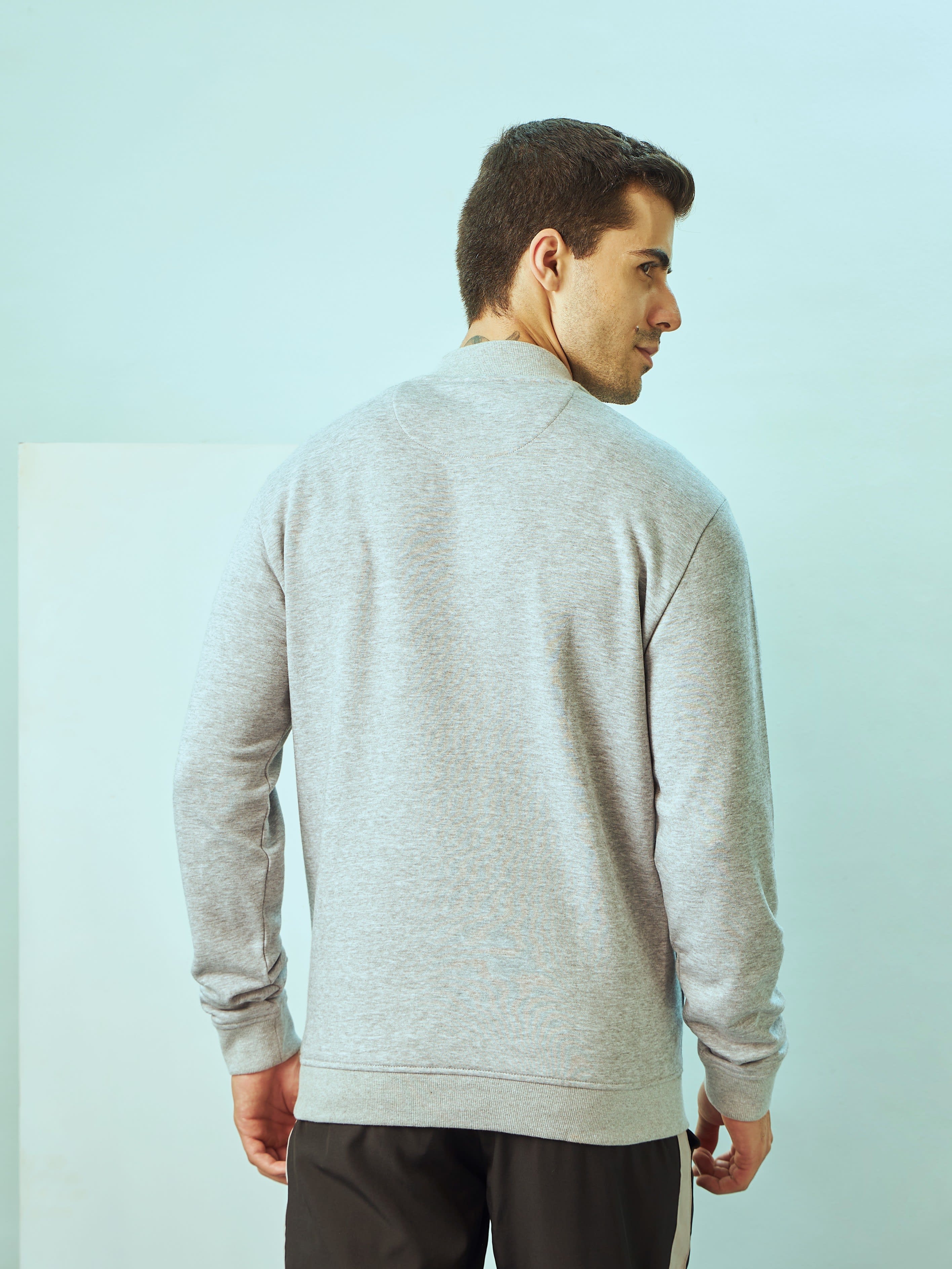 Panelled Zip-Front Sweatshirt