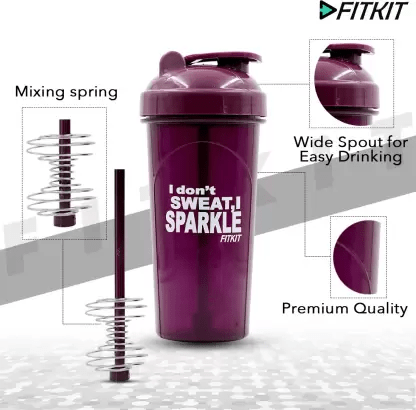 Fitkit FKSB09 Classic 700 ml Shaker (Pack of 1, Purple)