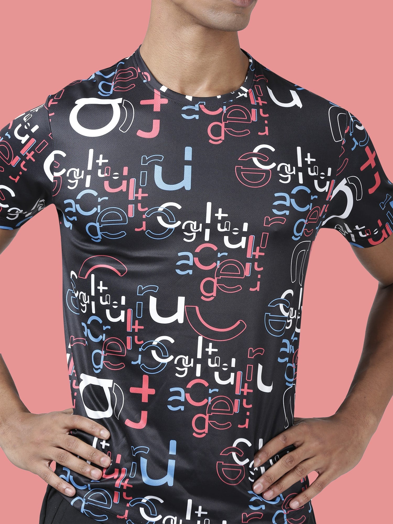 Alphabet Black Gym Tee