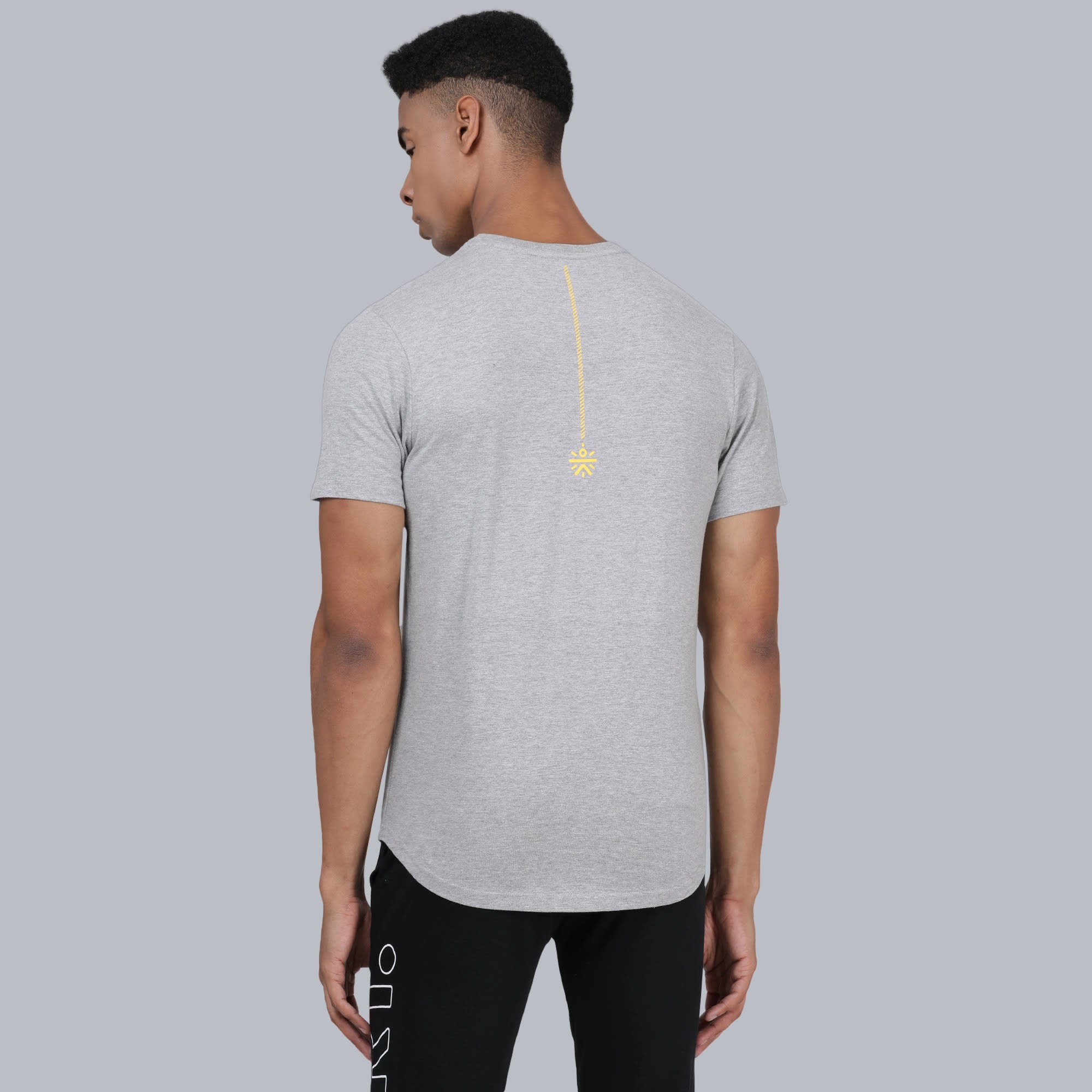 Signature Upside Down Grey Casual Tee